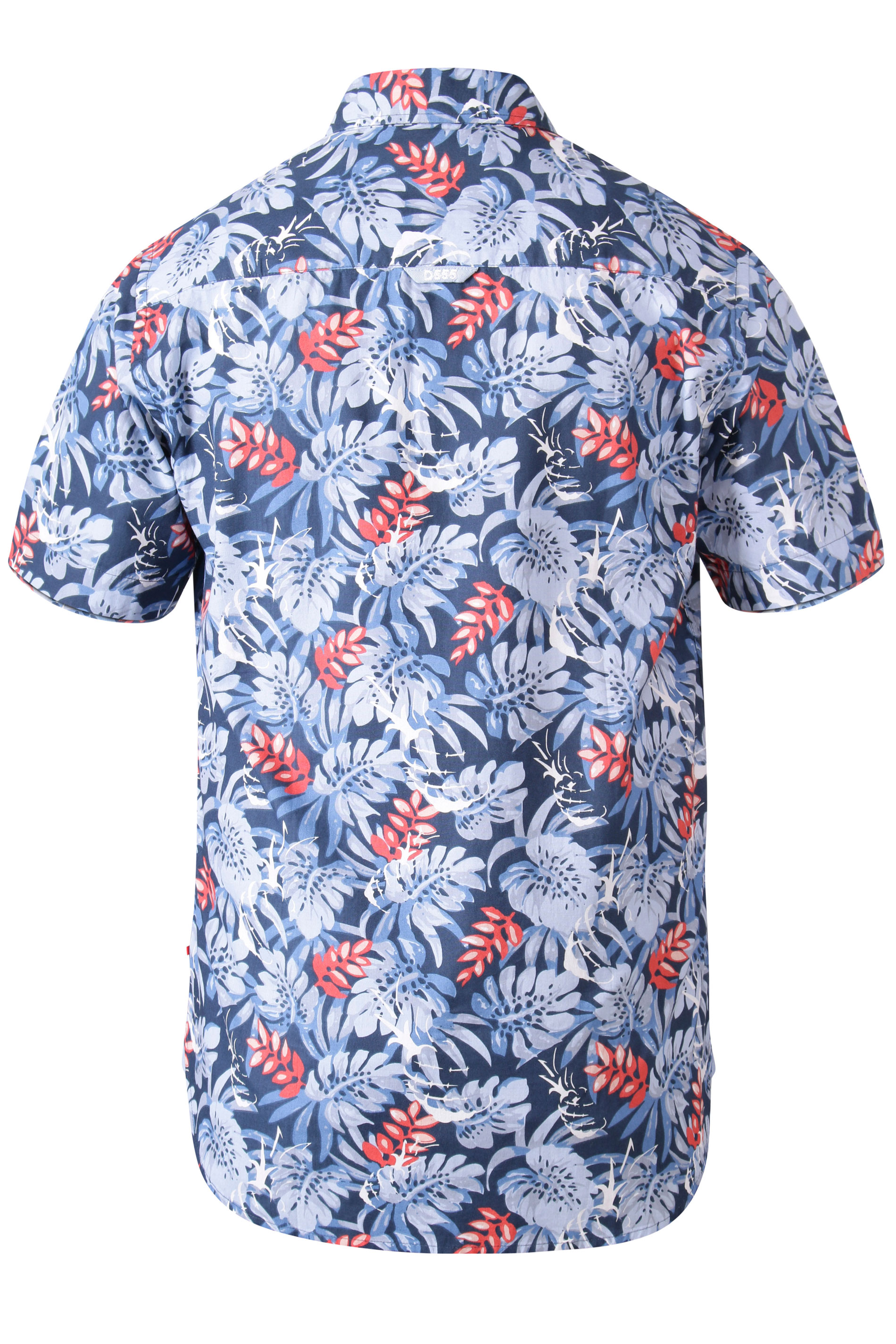 D555 Blue Hawaiian Print Shirt | BadRhino