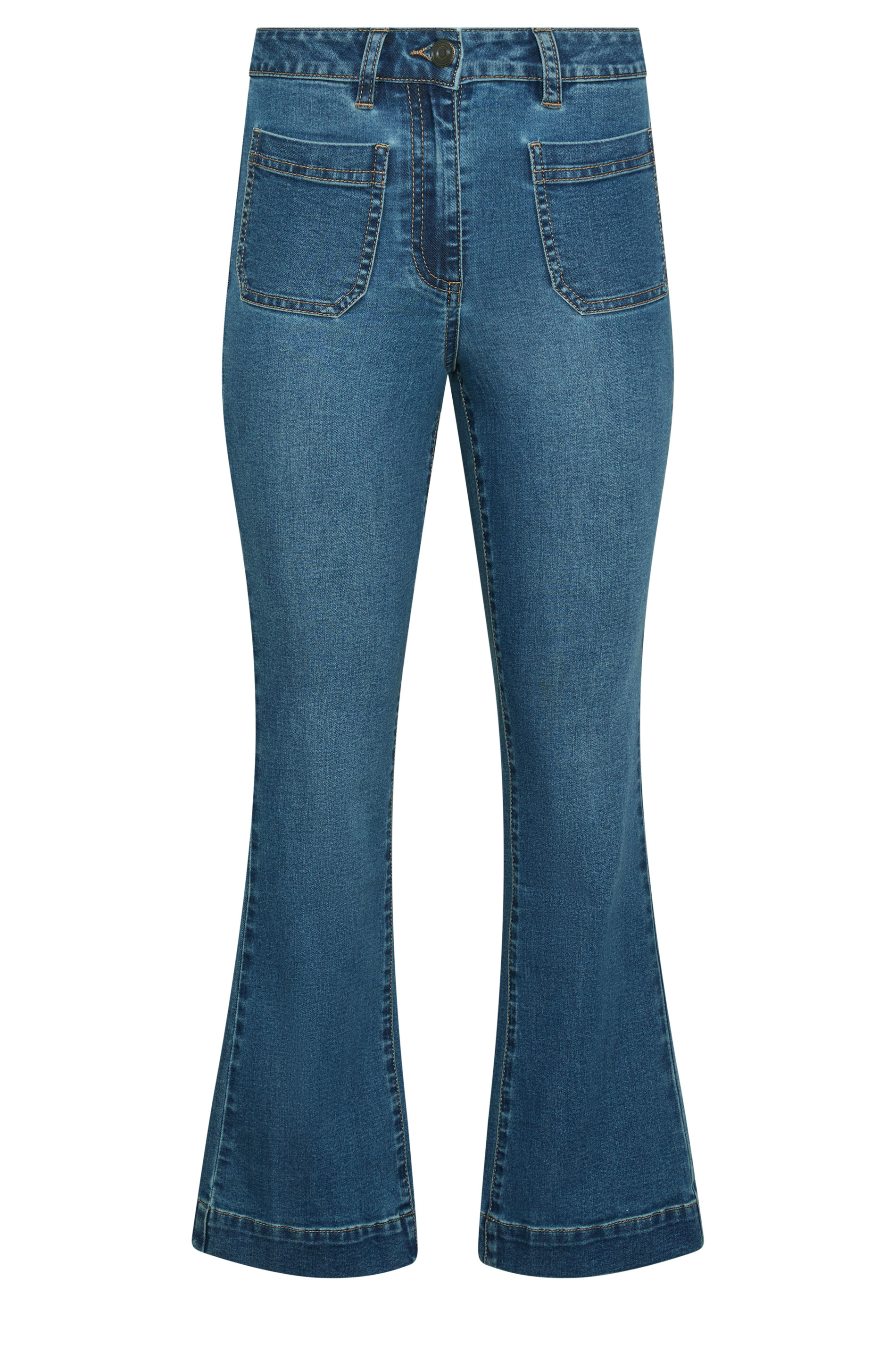 M&Co Blue Front Pocket Flare Jeans | M&Co 6