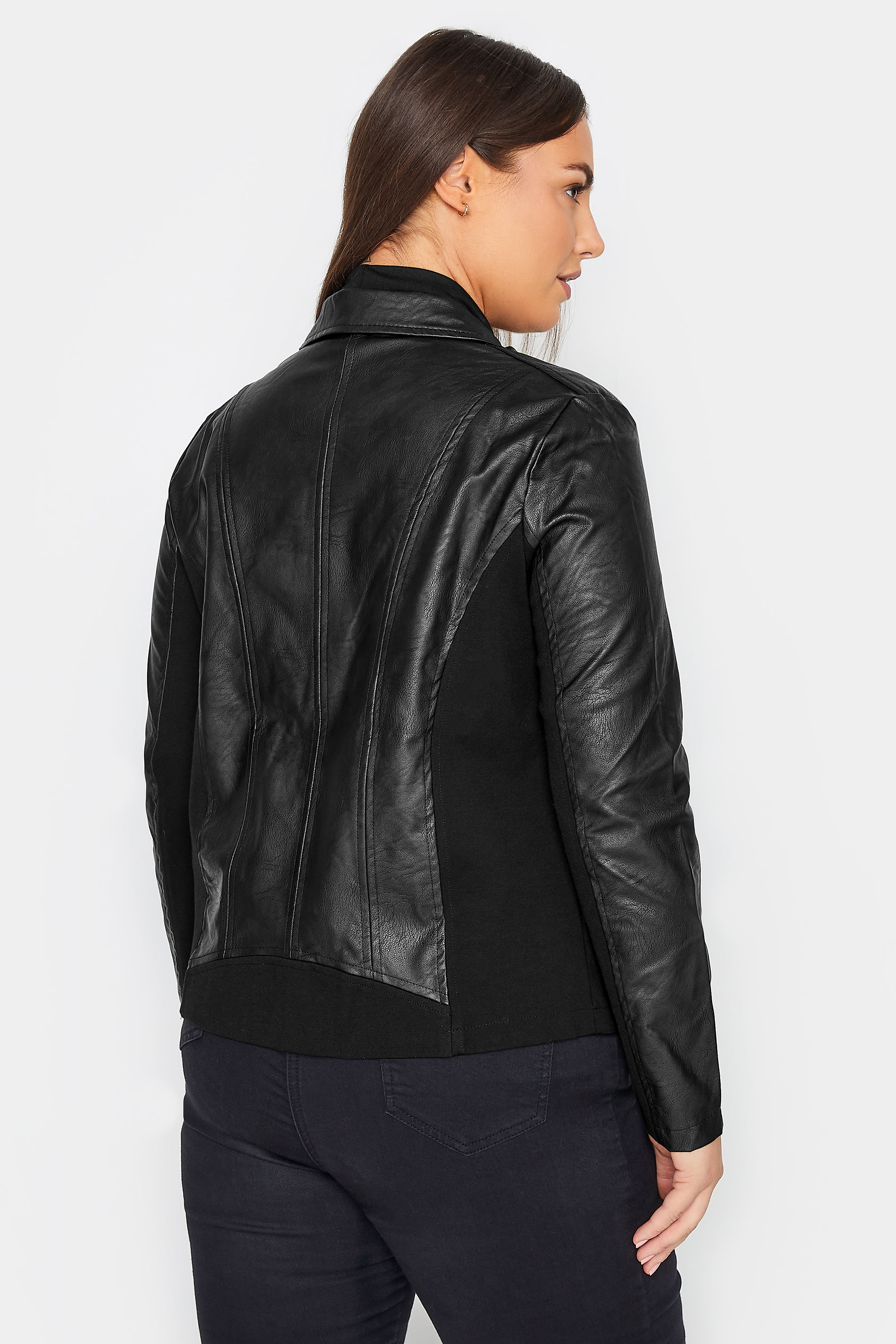 Manon Baptiste Black Embellished Faux Leather Jacket 3