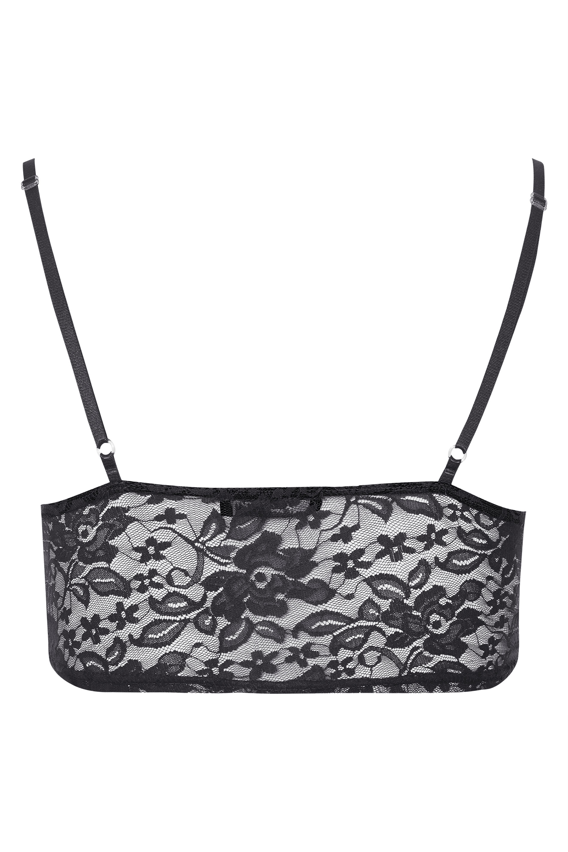 LIMITED COLLECTION - Bralette Noir Dentelle Imprimé Floral ...