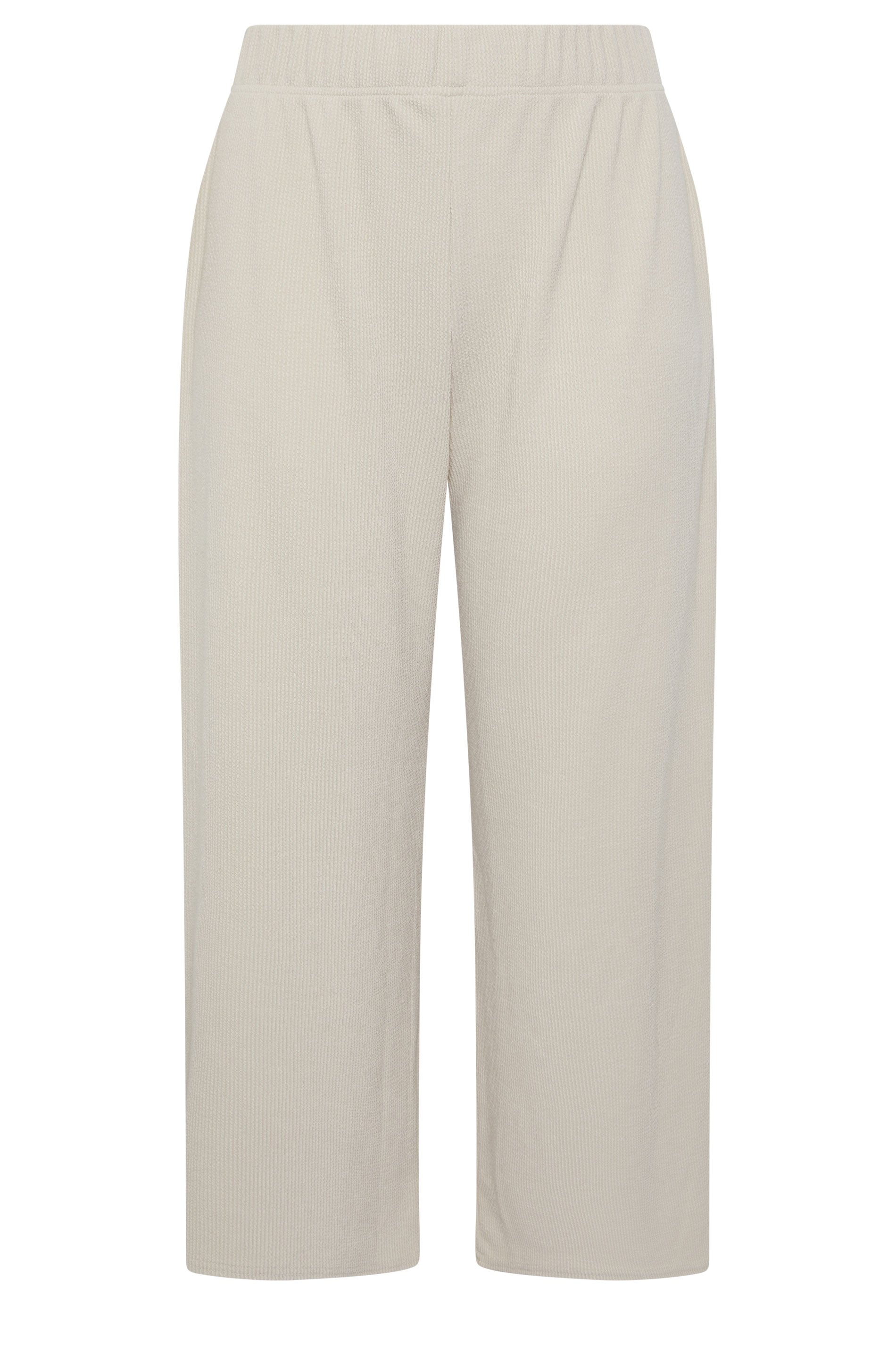 LIMITED COLLECTION Plus Size Beige Brown Crinkle Wide Leg Trousers | Yours Clothing 5