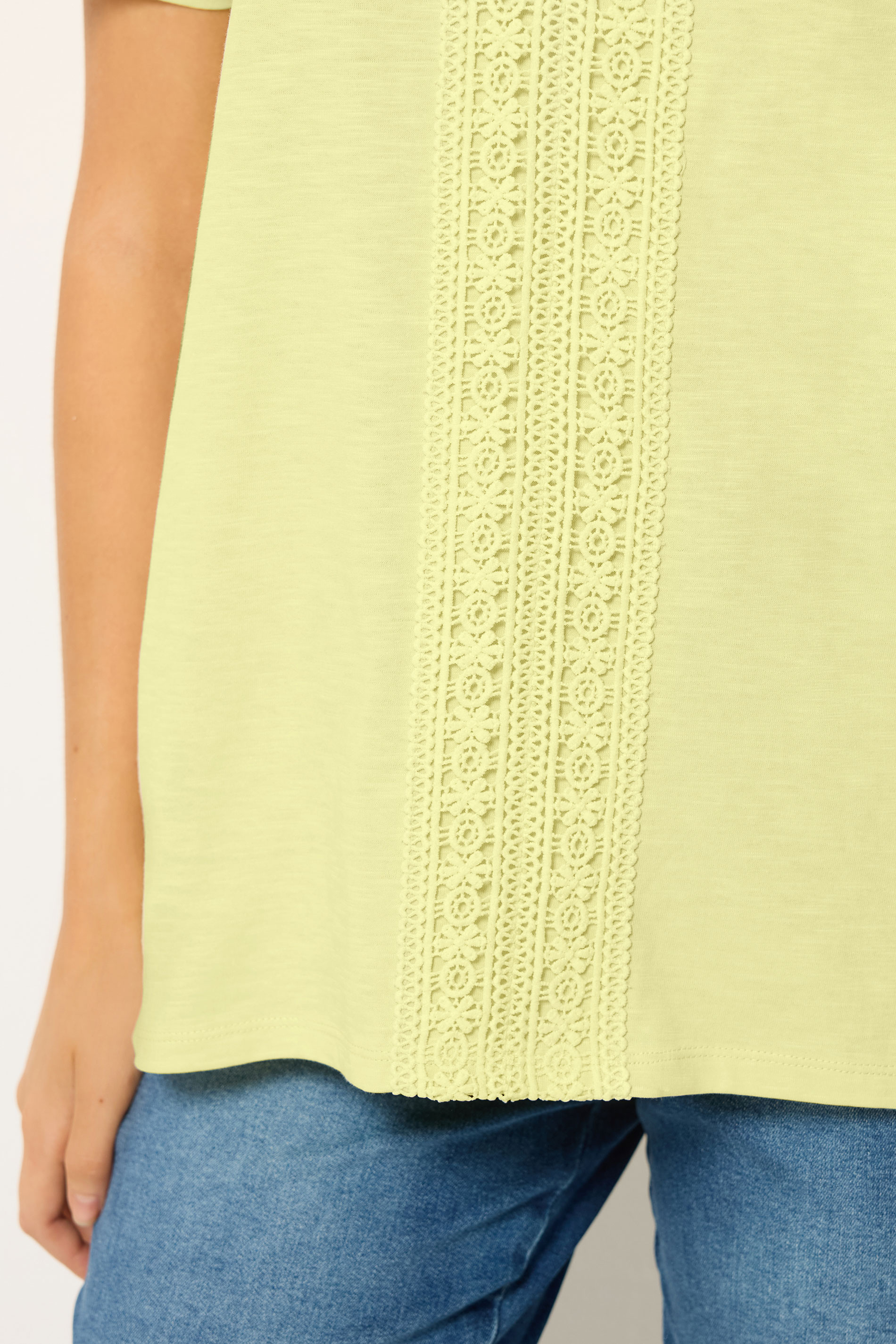 M&Co Lemon Yellow Short Sleeve Frill Cotton Blouse | M&Co 4