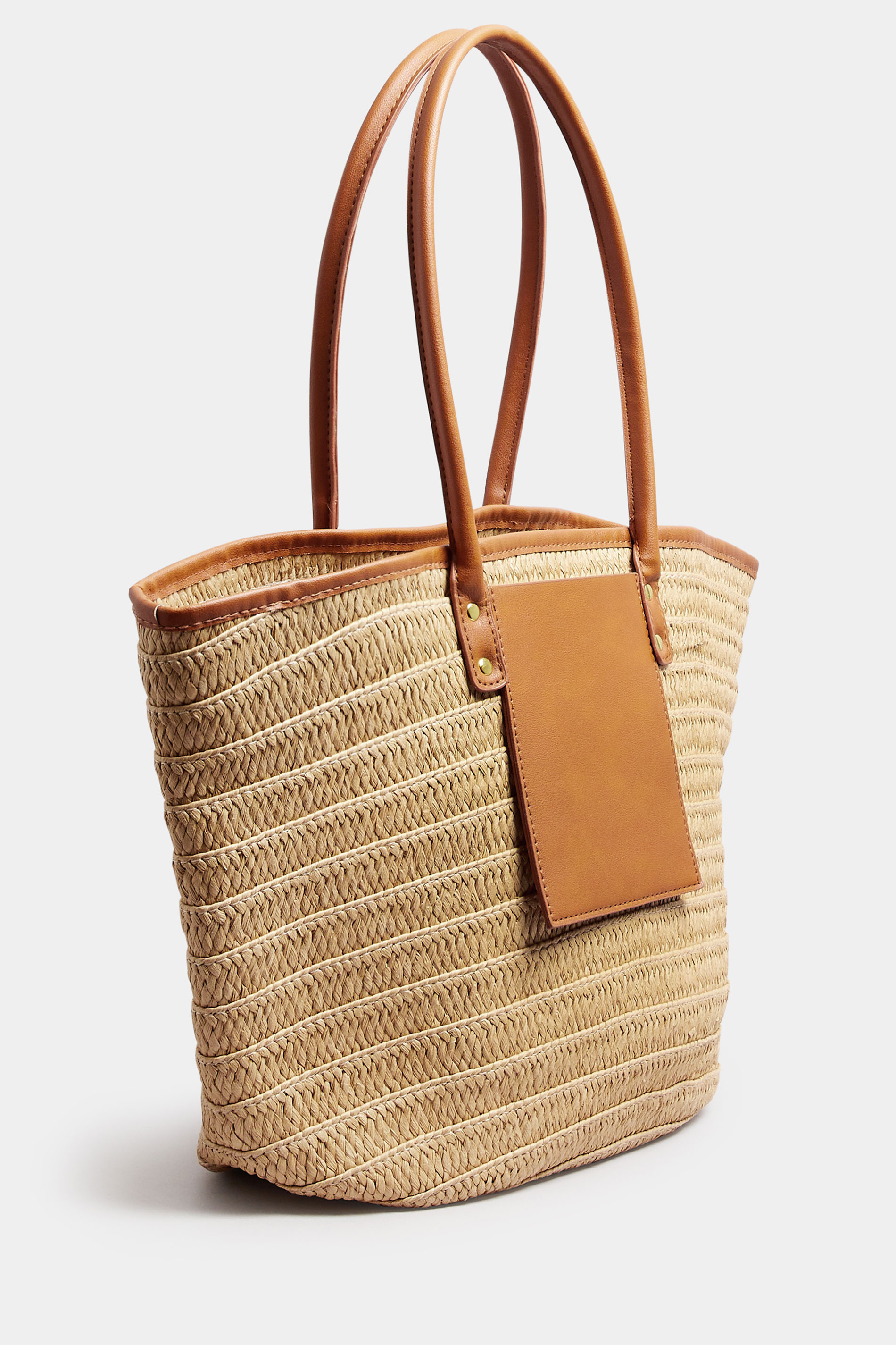 Tan Brown Straw Beach Bag | Yours Clothing 3