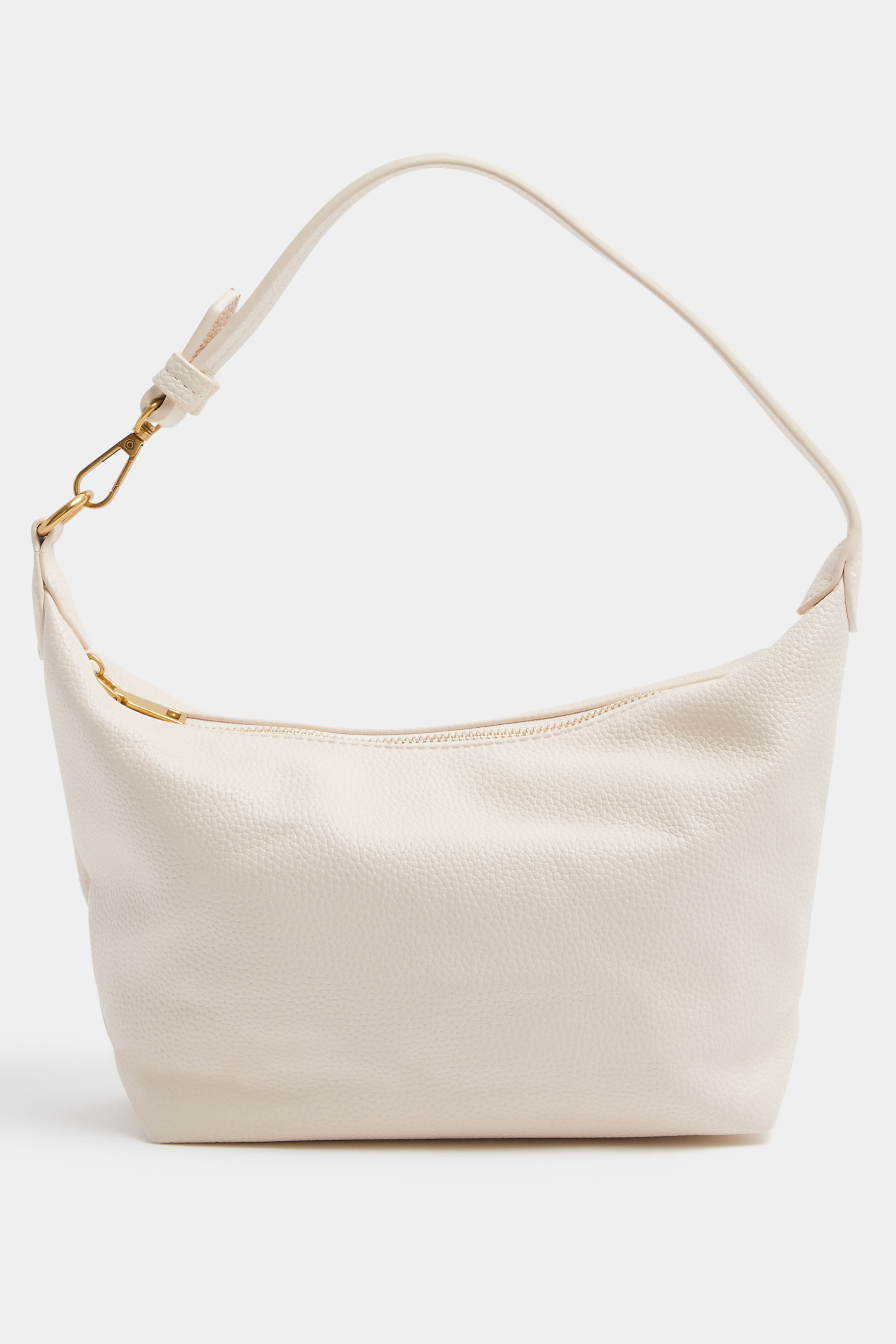 Cream Faux Leather Slouched Shoulder Bag | Yours Clothing 3