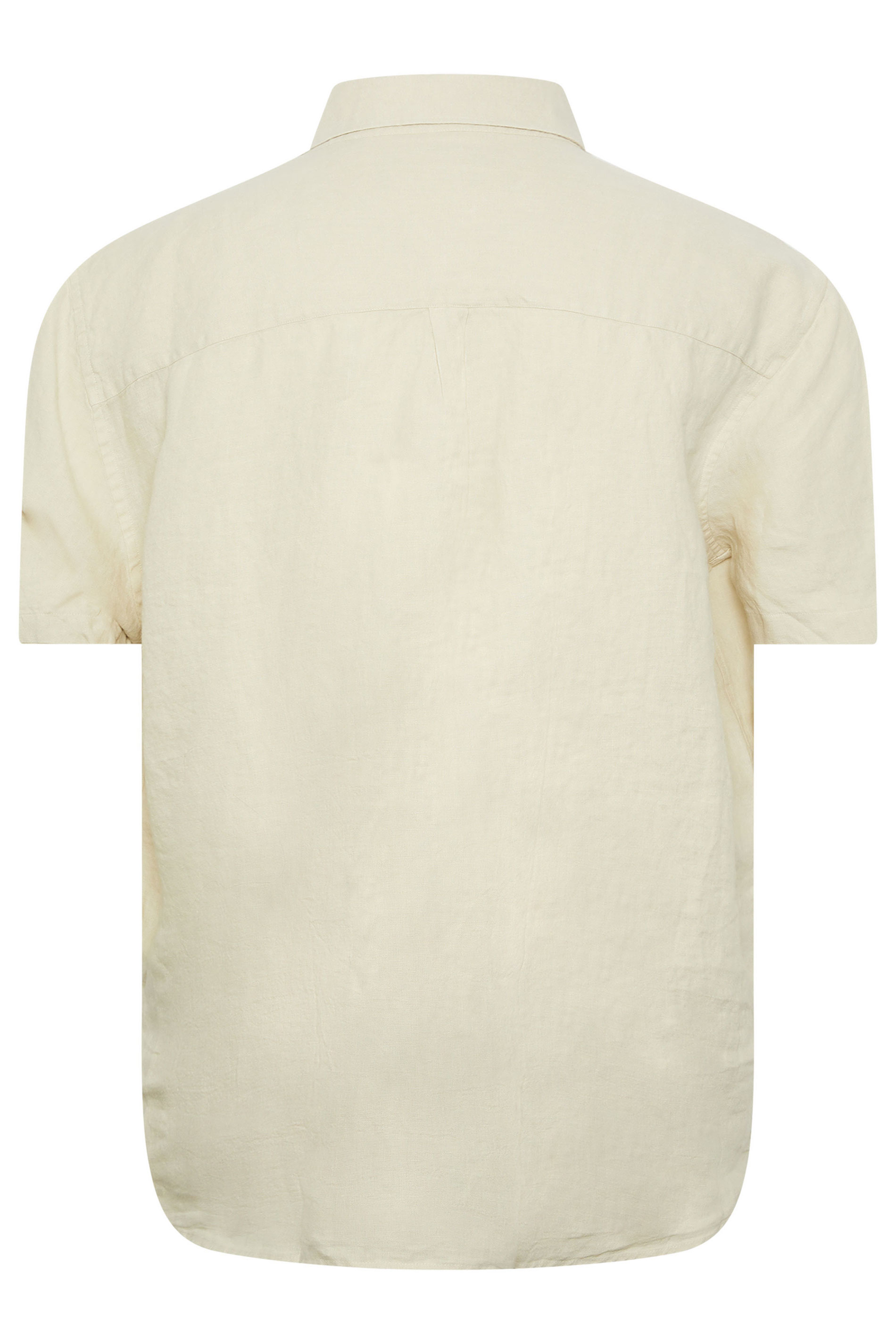 Lyle & Scott Big & Tall Stone Brown Linen Shirt | BadRhino 4