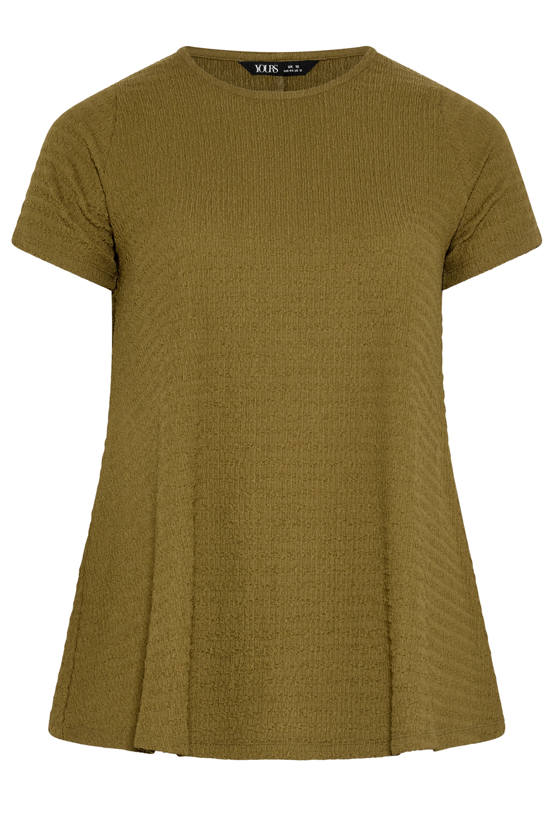 YOURS Plus Size Green Textured Swing Top | Yours Clothing 5