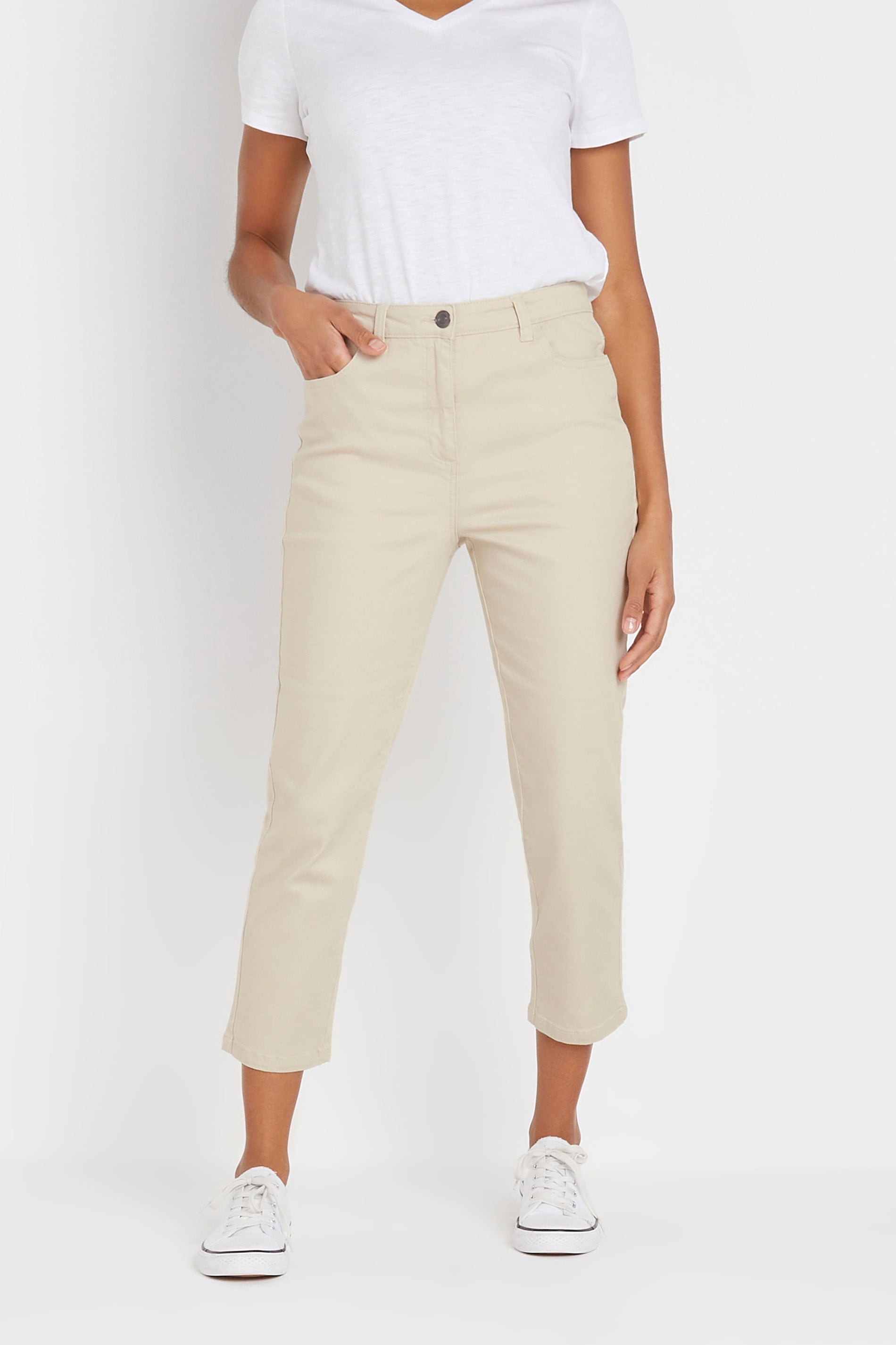 M&Co Cream Cropped Jeans | M&Co 3