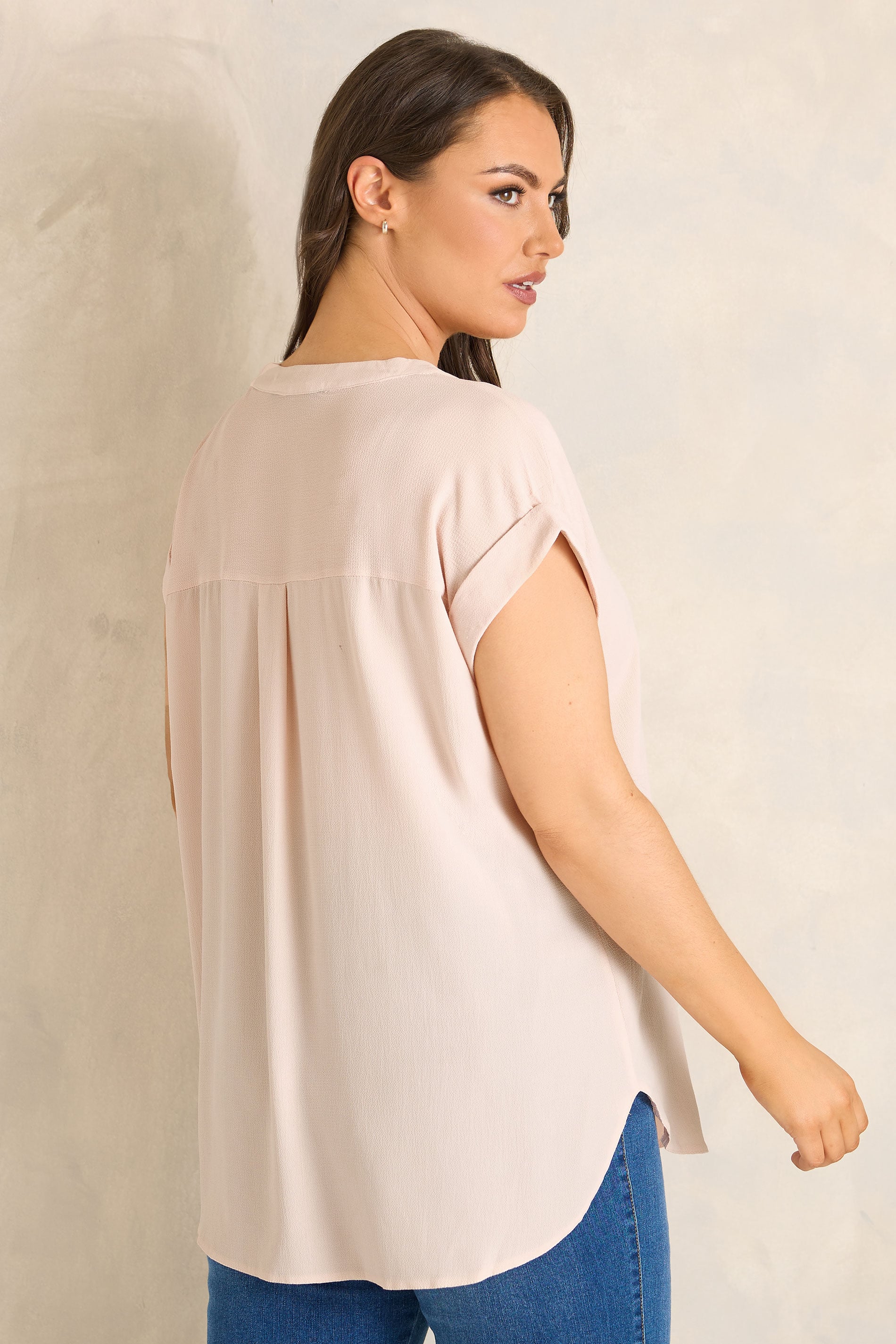 EVANS Plus Size Pink Zip Front Blouse | Evans 2