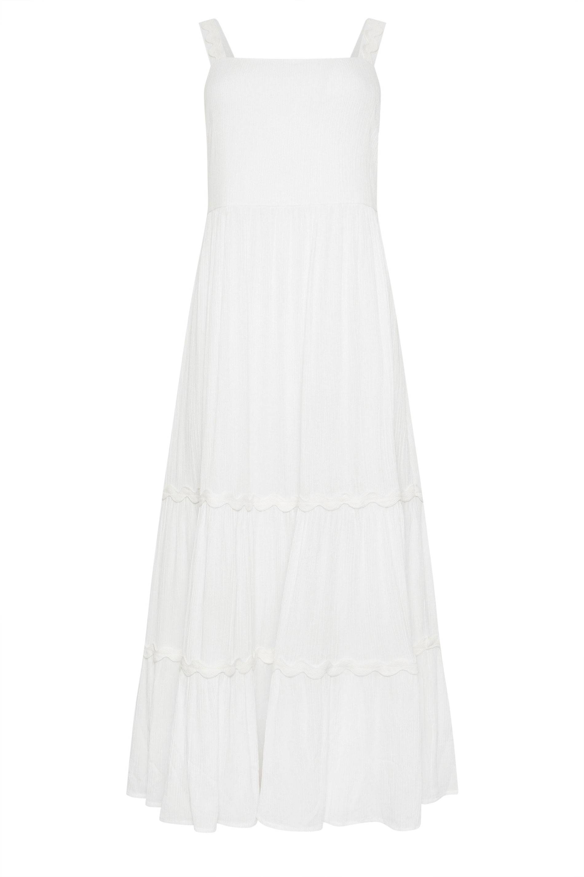 M&Co White Tiered Trim Midi Beach Dress | M&Co 5