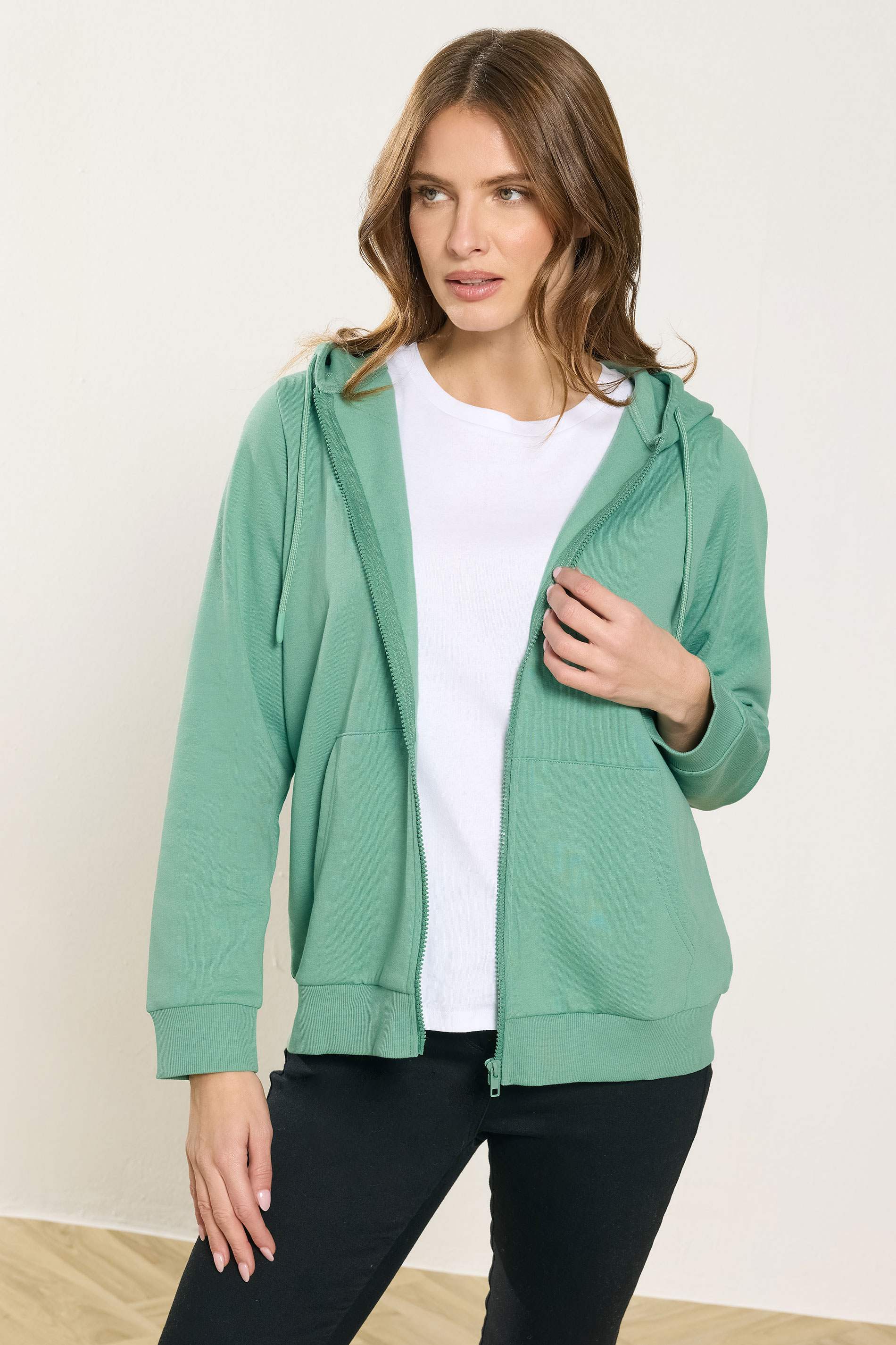 M&Co Green Essential Zip Hoodie | M&Co 3