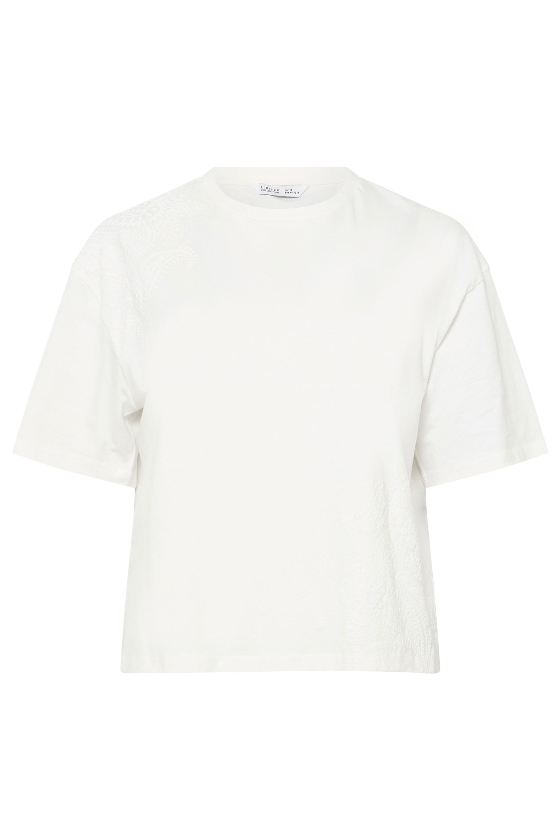 LIMITED COLLECTION Plus Size White Floral Print T-Shirt | Yours Clothing 5