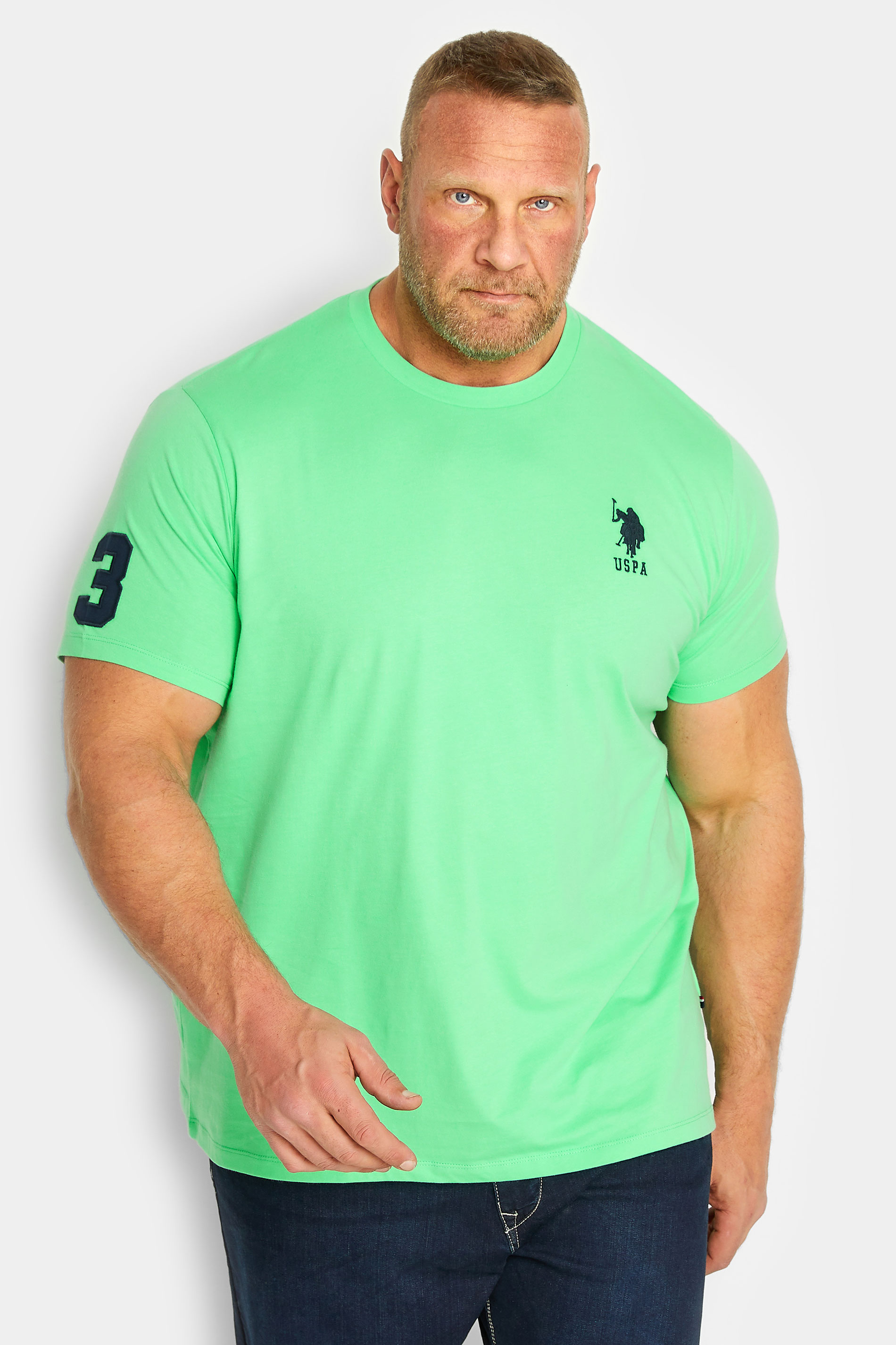 U.S. POLO ASSN. Big & Tall Green Player 3 T-Shirt | BadRhino 1