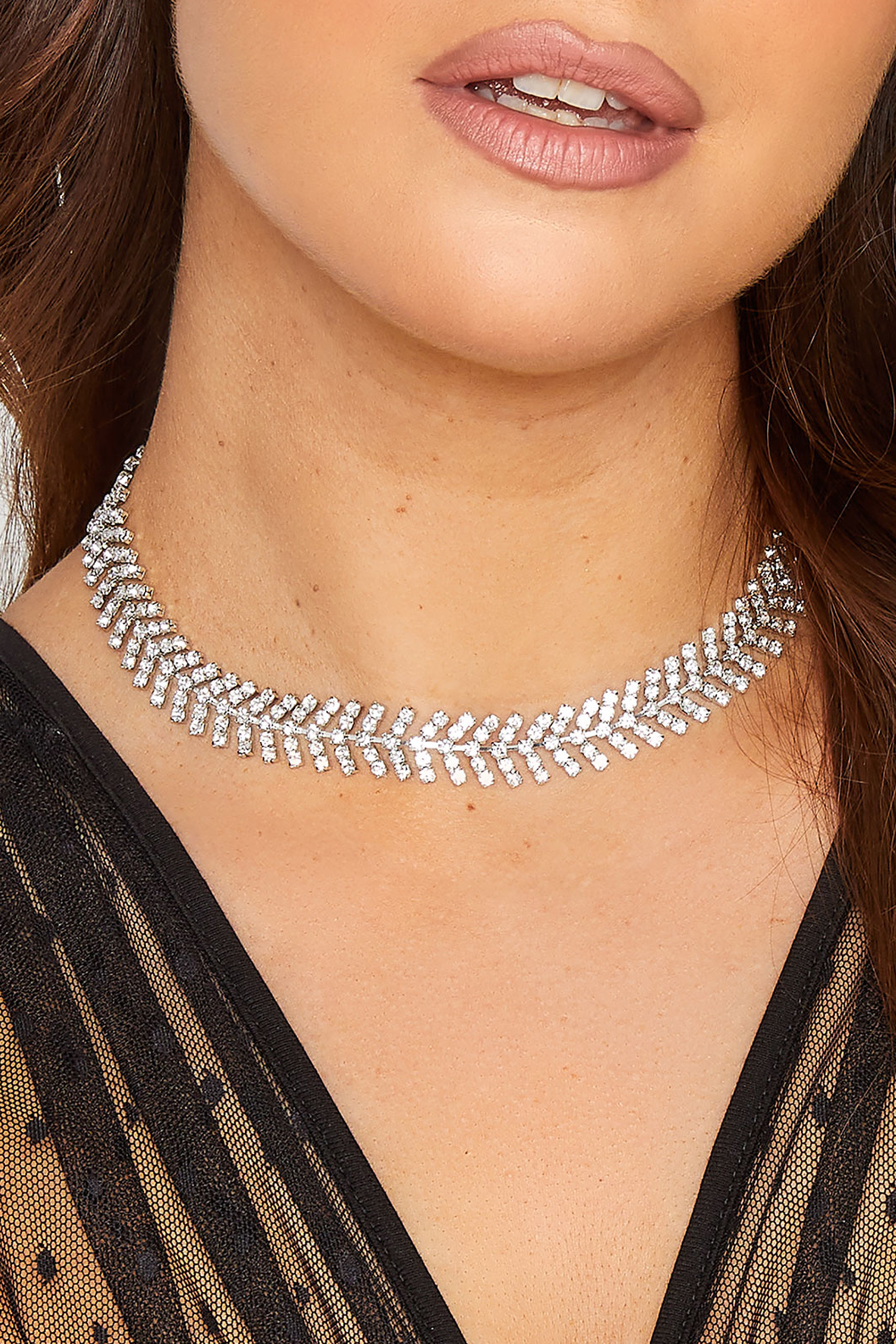 Diamante Extendable Choker | Yours Clothing 1