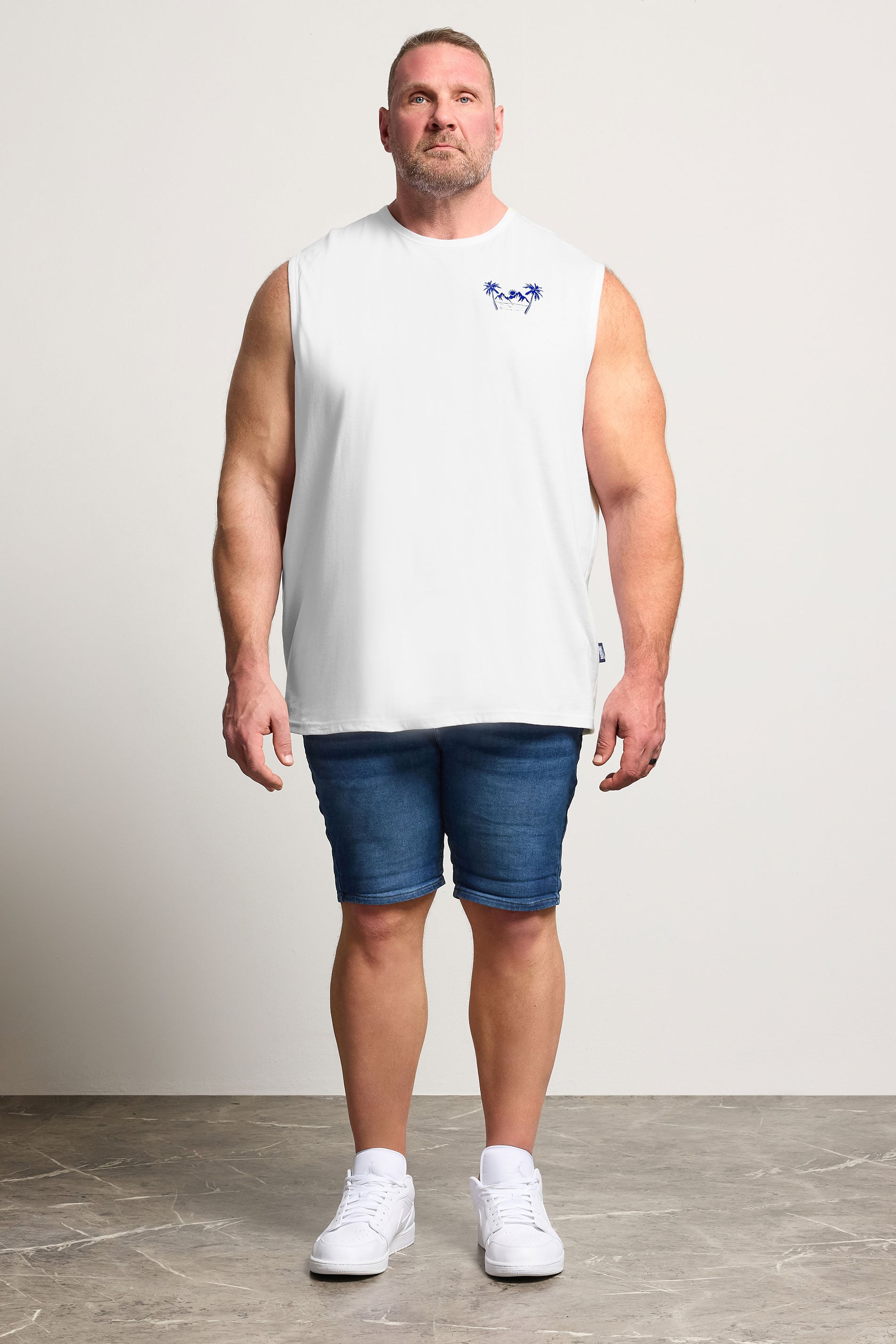BadRhino Big & Tall Light Blue Sun Graphic Vest Top | BadRhino 4