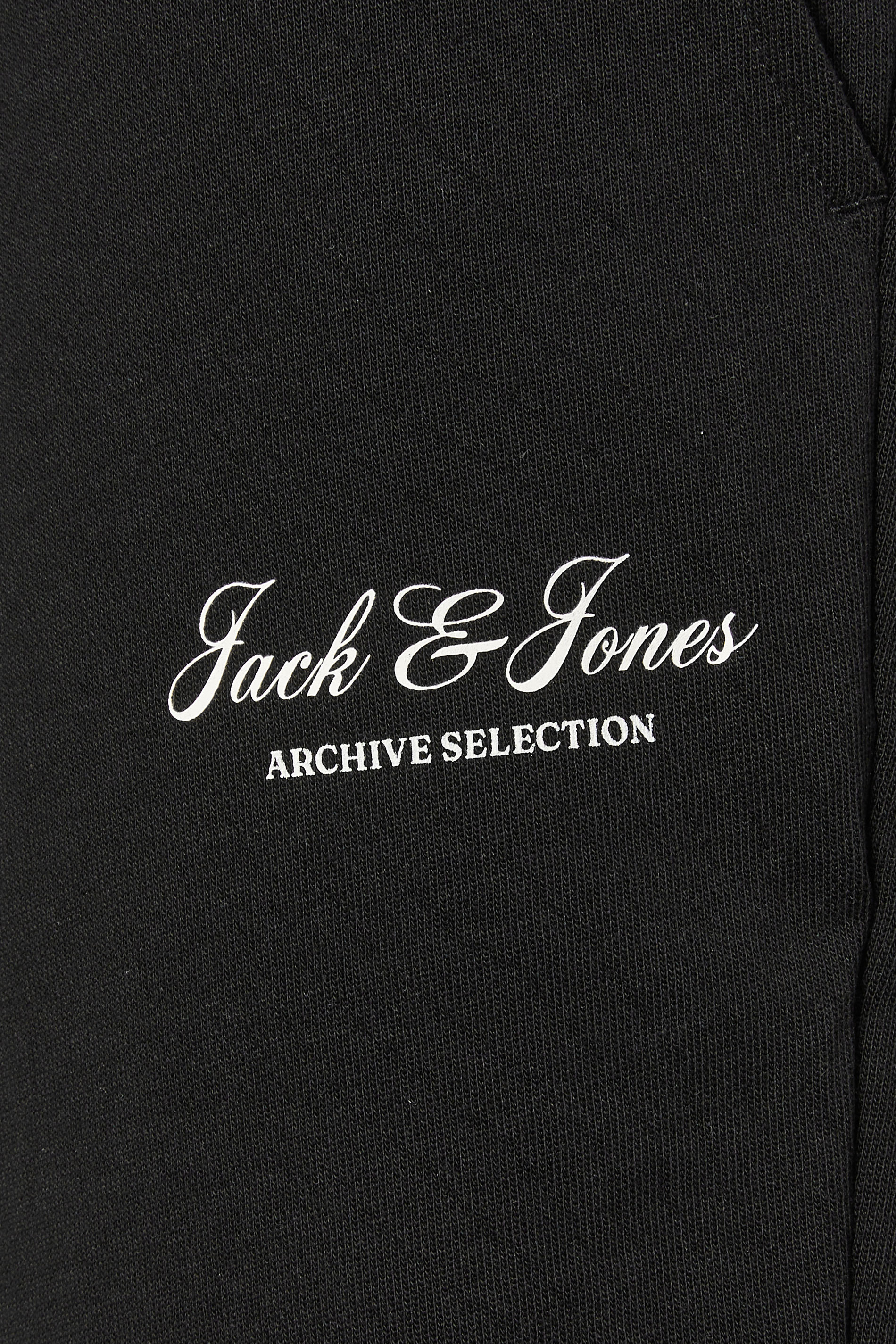 JACK & JONES Big & Tall Black Logo Jogger Sweat Shorts | BadRhino 5