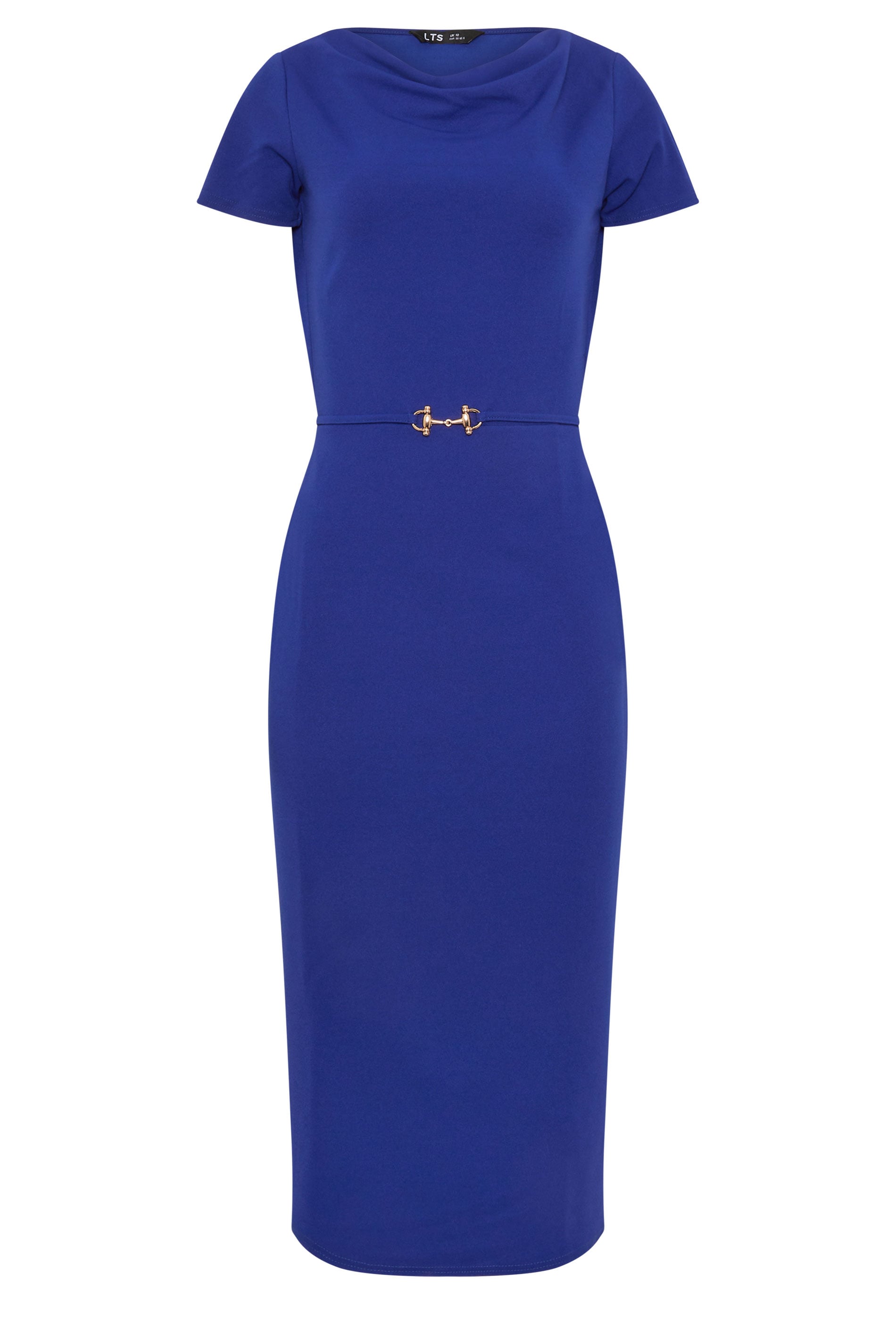 LTS Tall Women's Cobalt Blue Scuba Buckle Midi Dress | Long Tall Sally 5