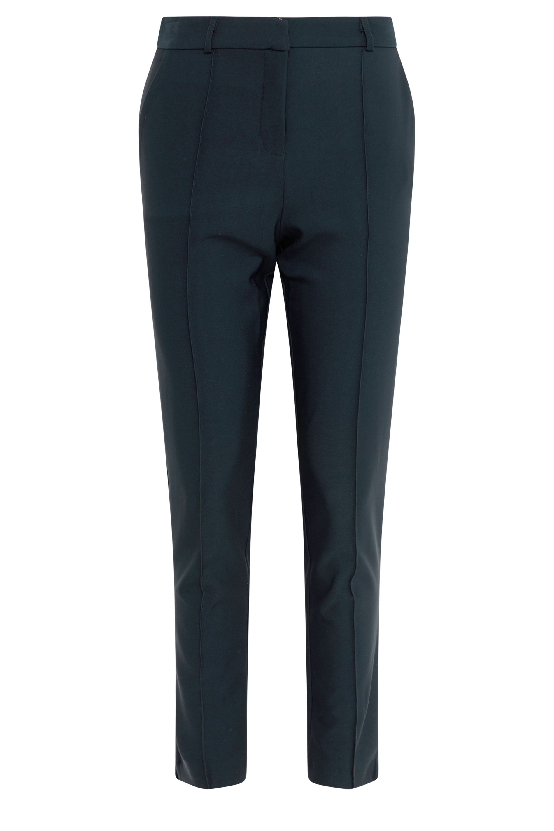 M&Co Navy Blue Pintuck Tailored Trousers | M&Co 5