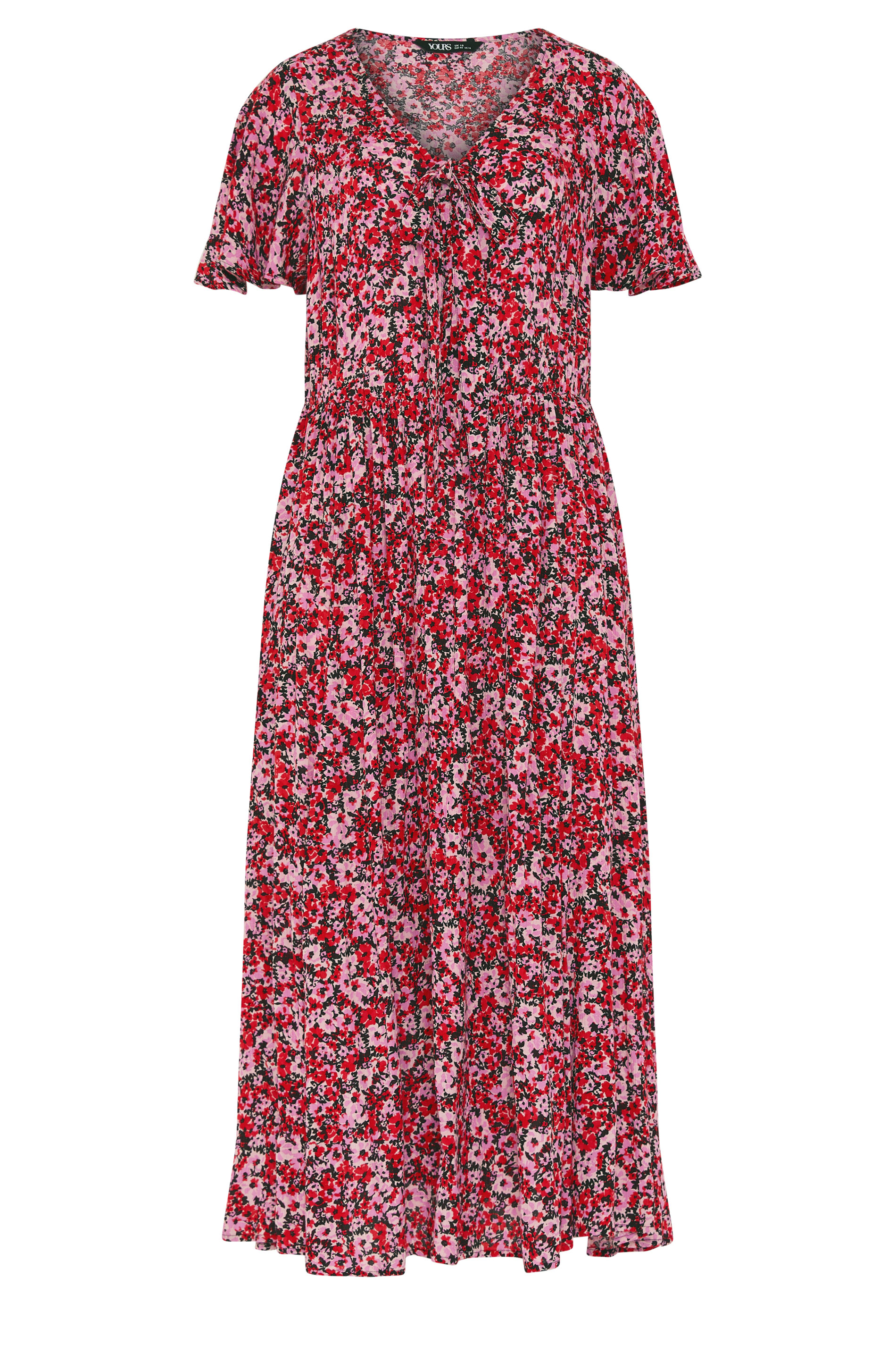 YOURS Plus Size Pink Ditsy Floral Maxi Dress | Yours Clothing 5