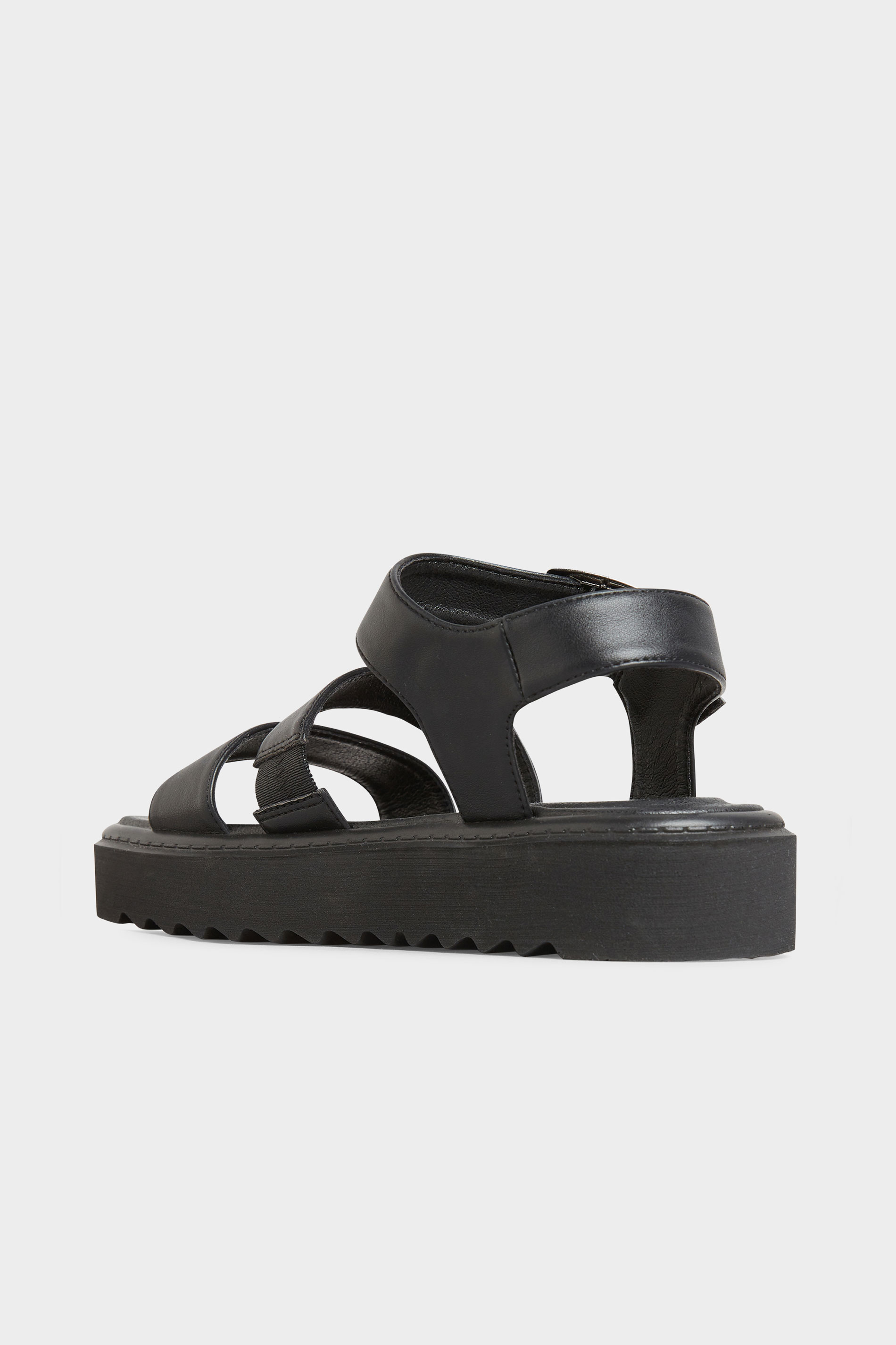 LIMITED COLLECTION Black Chunky Strap Sandal In Extra Wide Fit | Yours ...