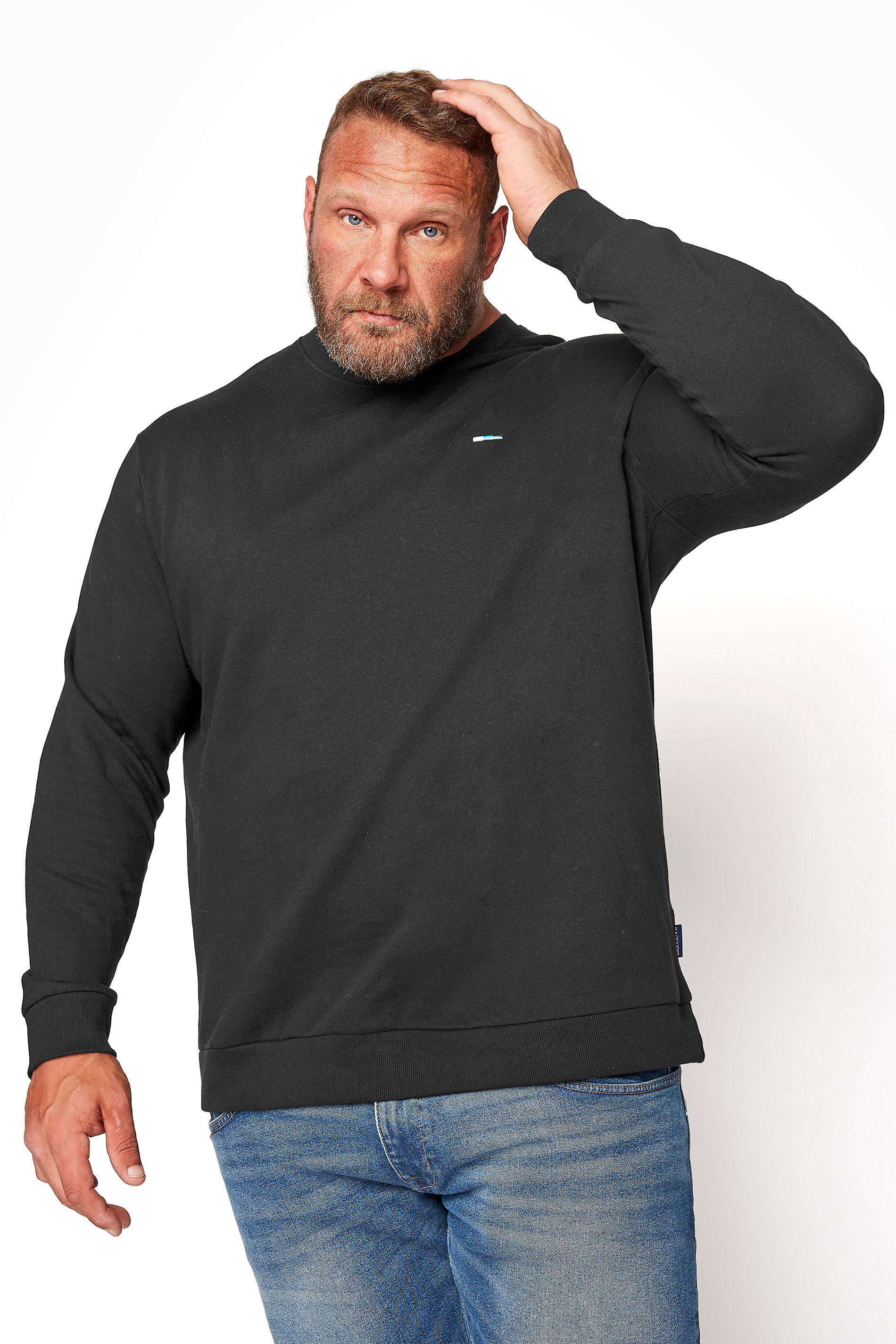 BadRhino Big & Tall Black Essential Sweatshirt 1