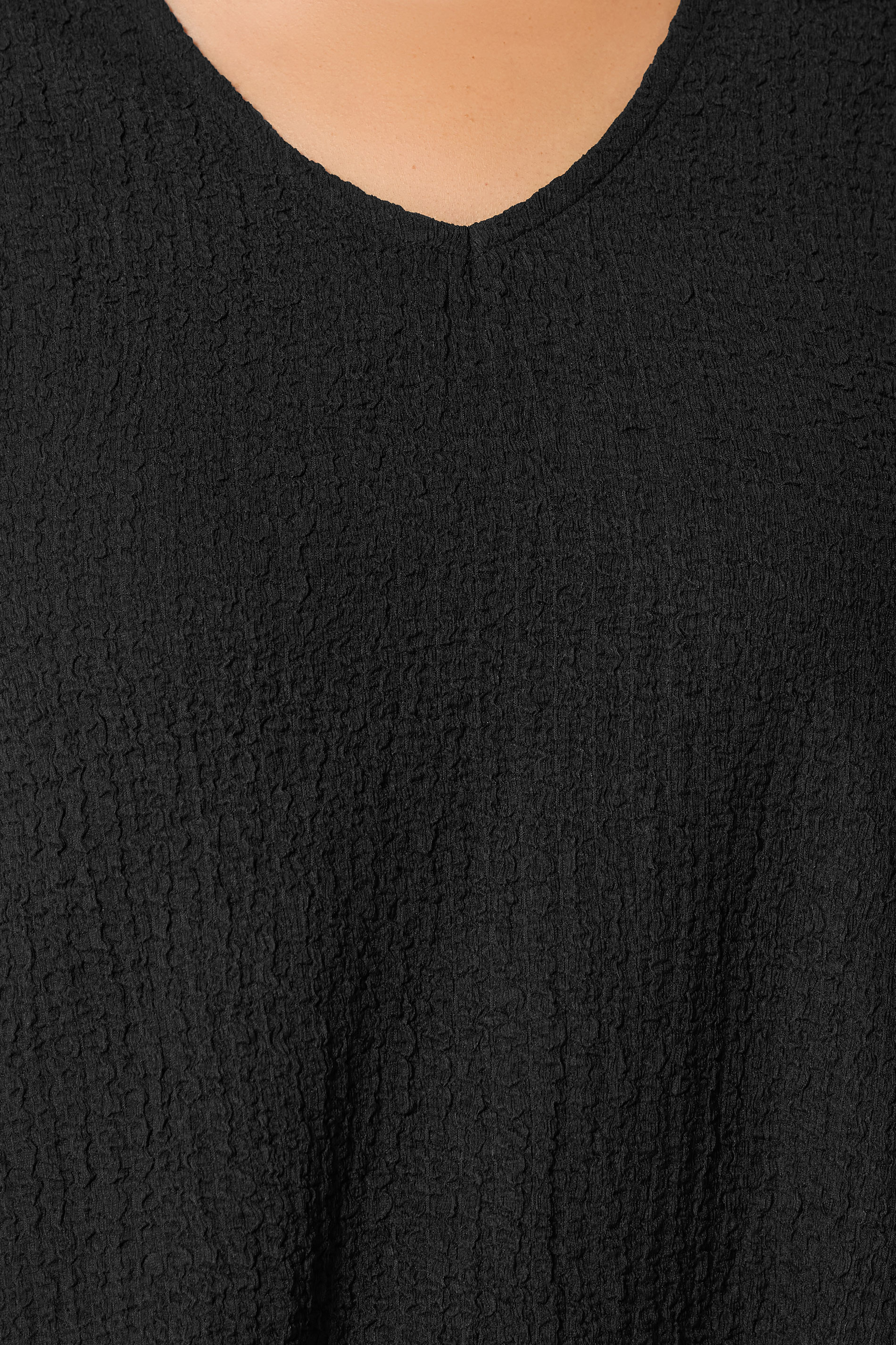 YOURS Plus Size Black Crinkle V-Neck Cami Vest Top | Yours Clothing 4
