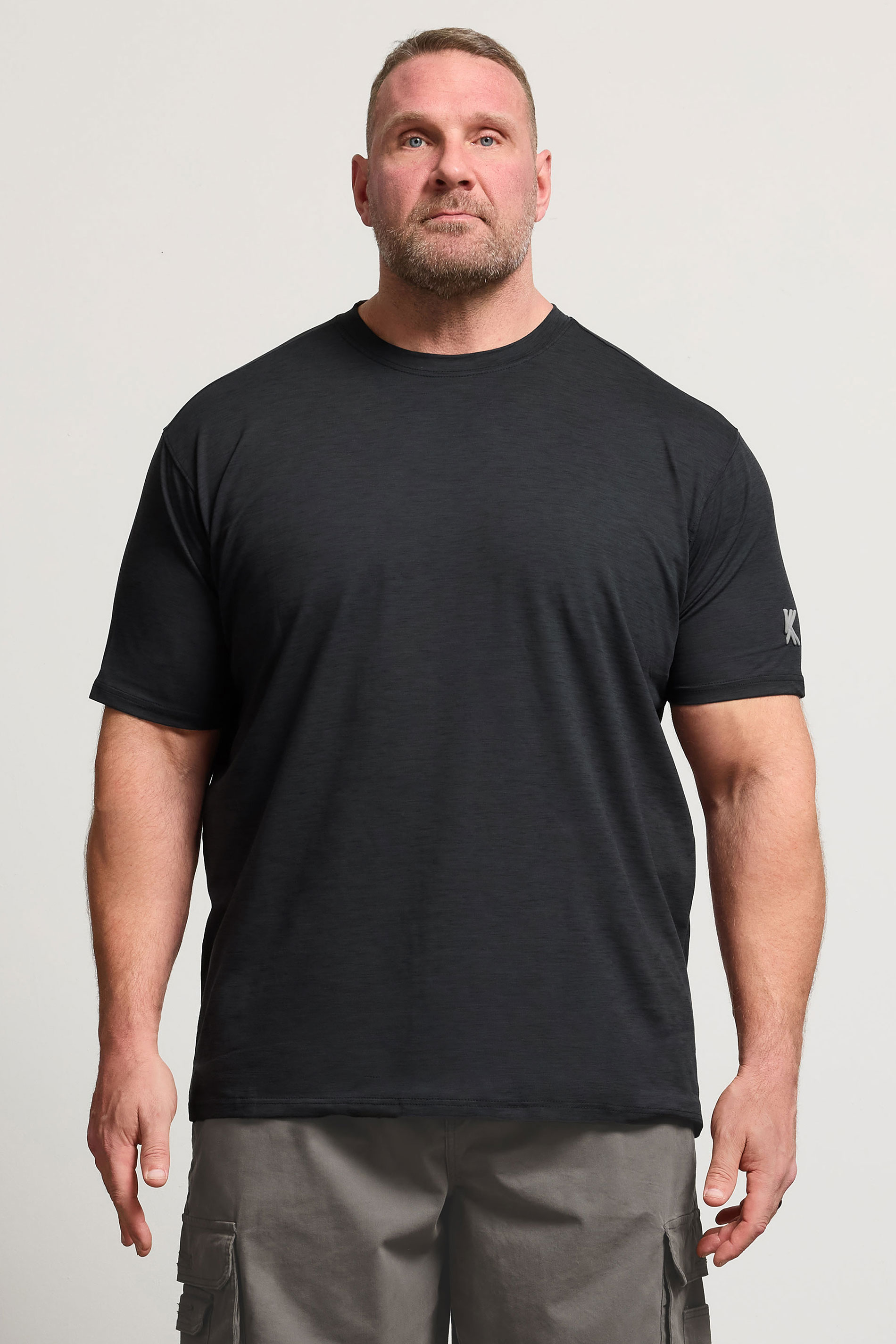 KAM Big & Tall Black Active T-Shirt | BadRhino 3
