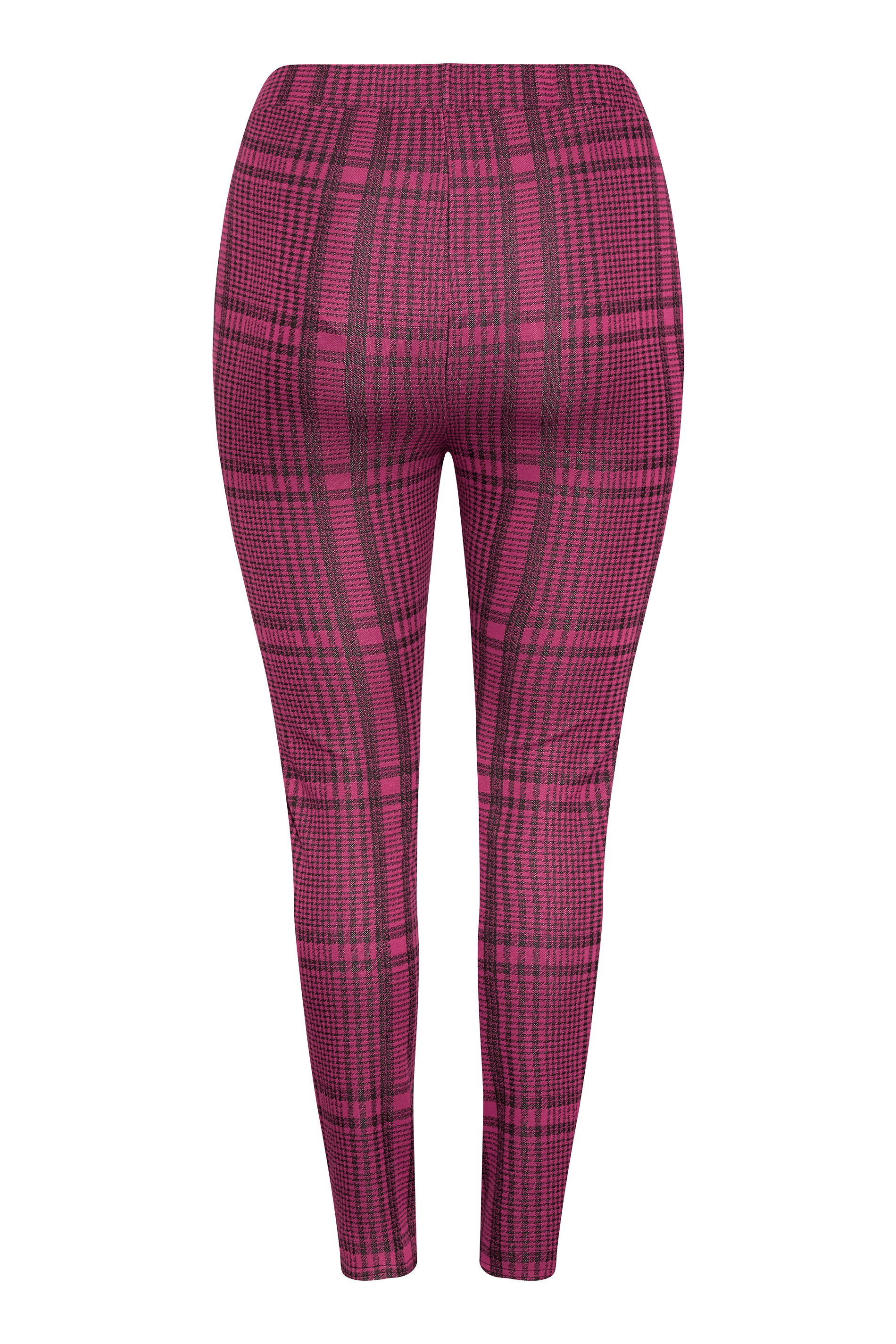 Plus Size Berry Pink Dogtooth Check 