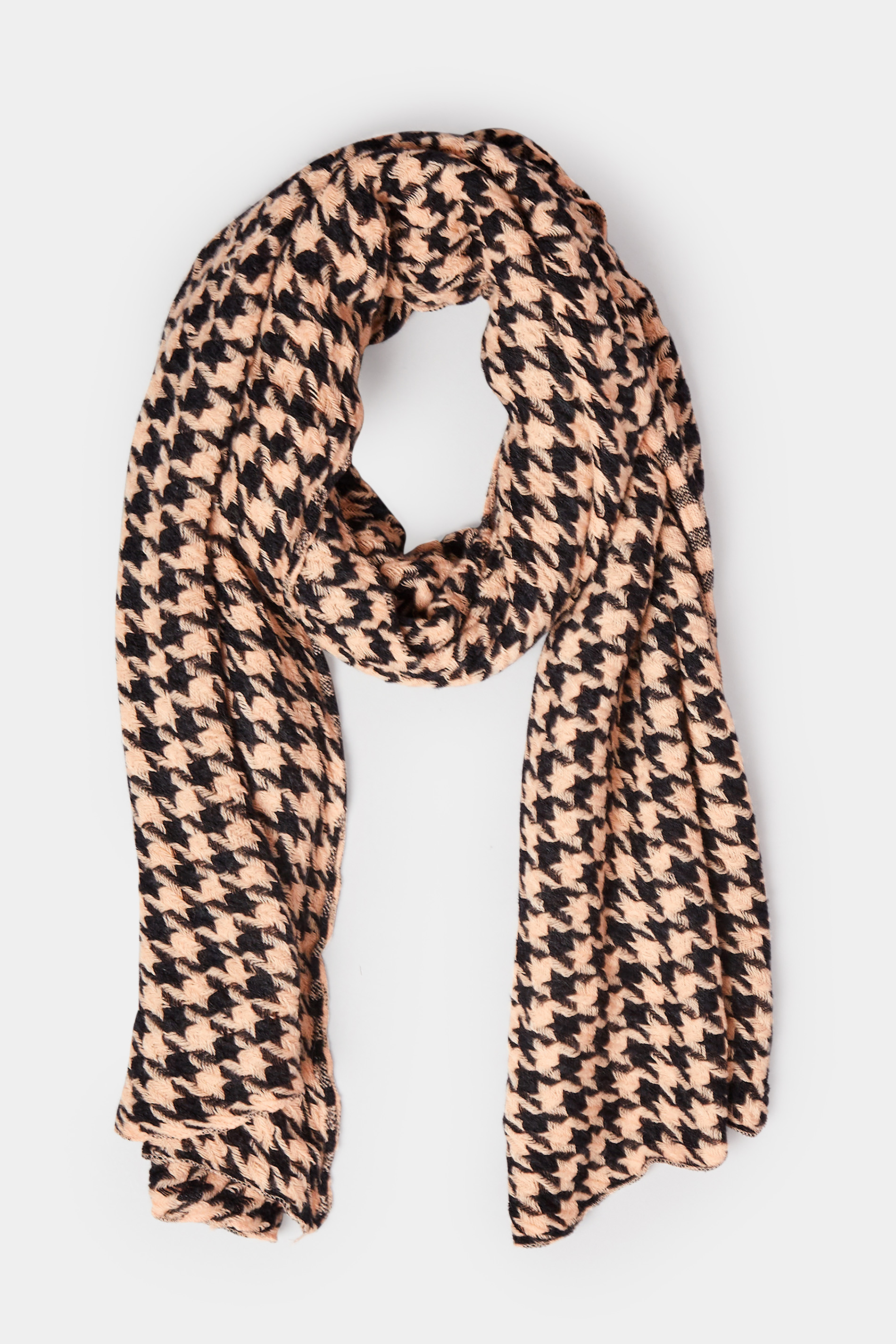 YOURS Pink & Black Dogtooth Scarf | Yours Clothing  2