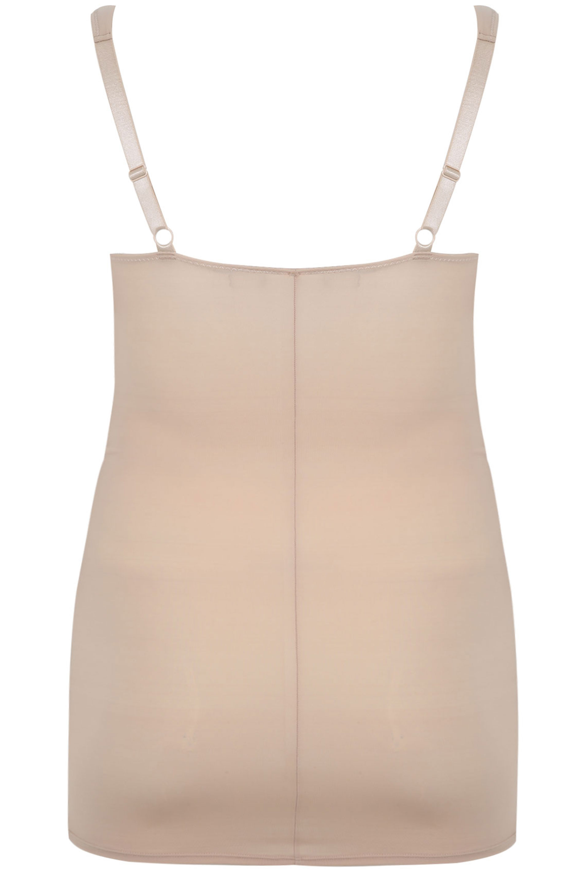 Plus Size Nude Control Underbra Slip Dress  | Yours Clothing 3