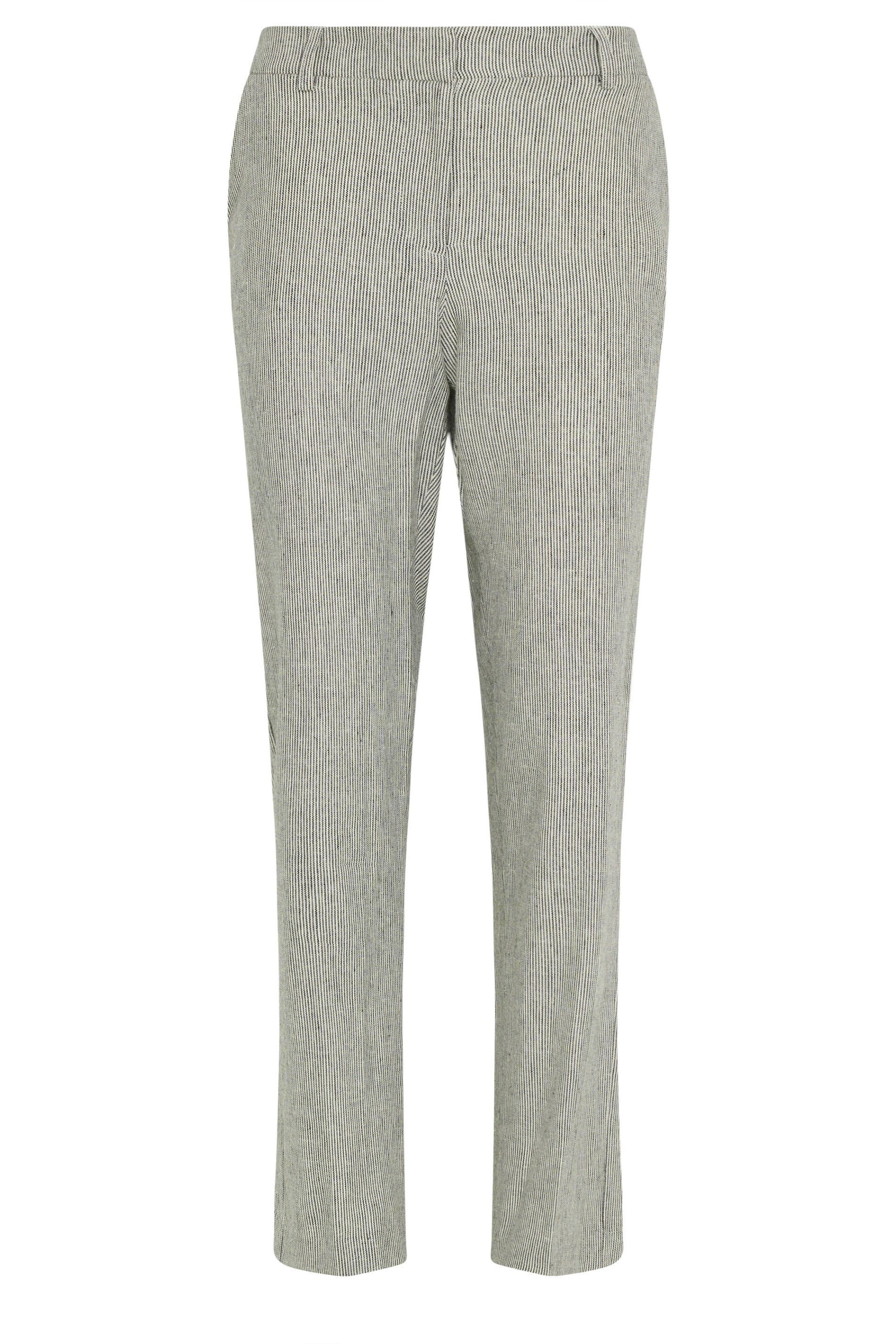 M&Co Grey Stripe Tailored Linen Trousers | M&Co 5