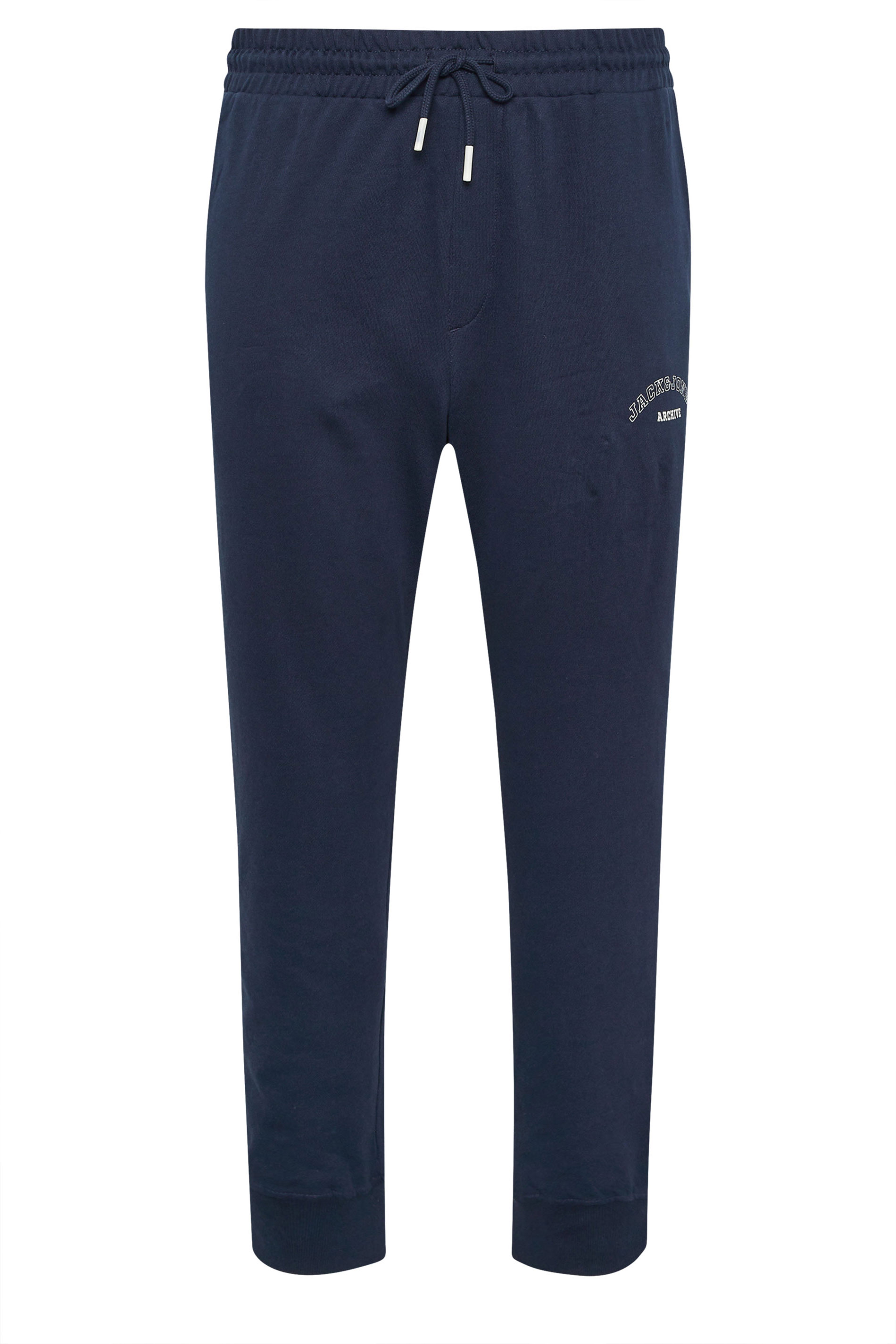 JACK & JONES Big & Tall Navy Blue Joggers | BadRhino 2