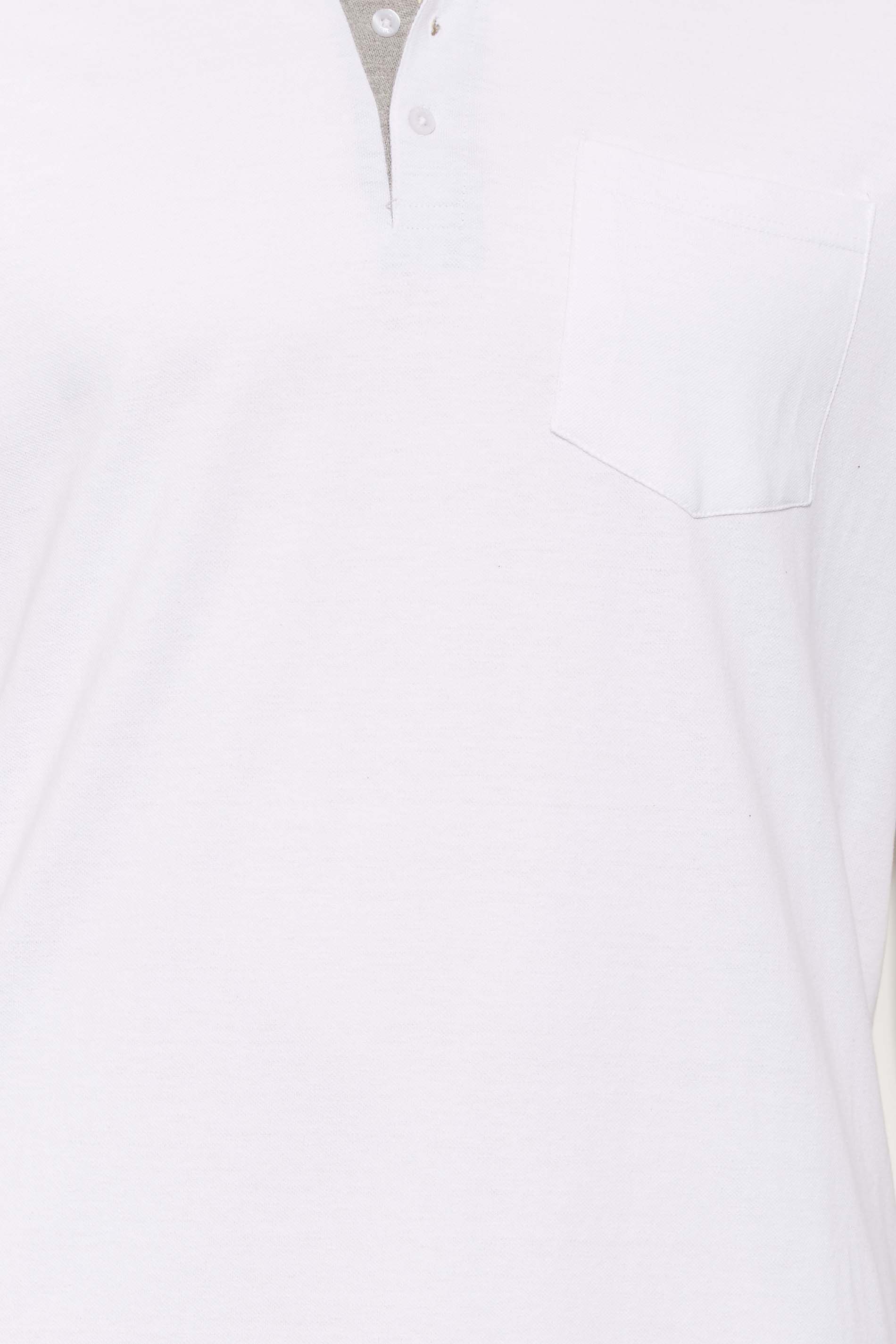 D555 Big & Tall White Basic Polo Shirt | BadRhino 2