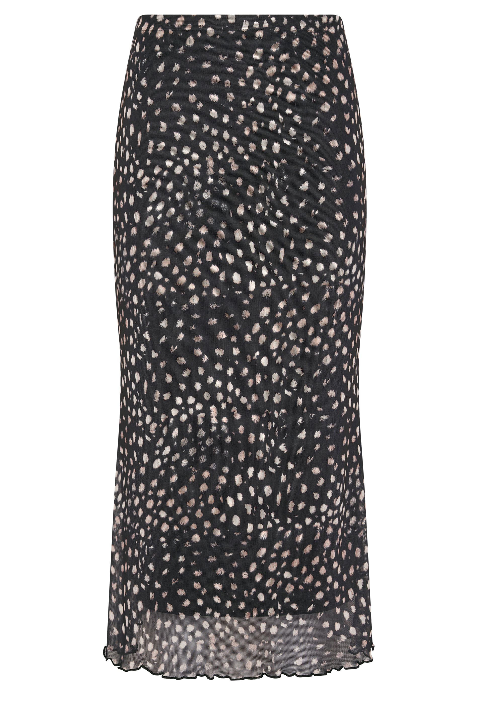 M&Co Petite Brown Animal Print Mesh Maxi Skirt | M&Co 5