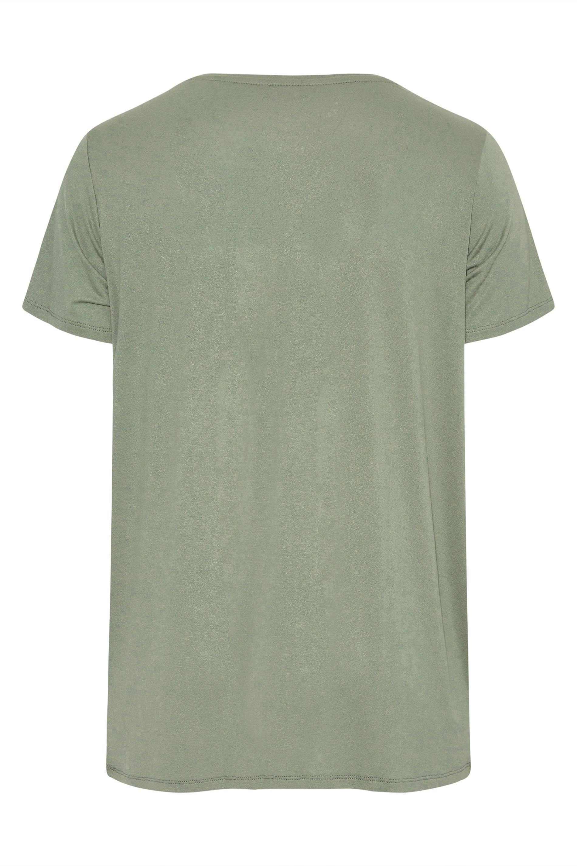 Grande taille  Tops Grande taille  T-Shirts | T-Shirt Vert Kaki Tigre Slogan 'Savage' - DK70983