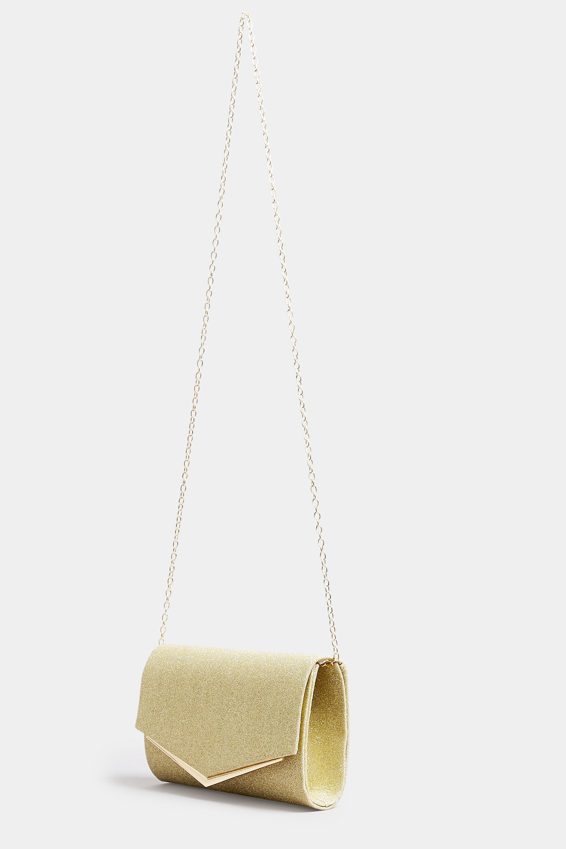 Gold Glitter Clutch Bag 3