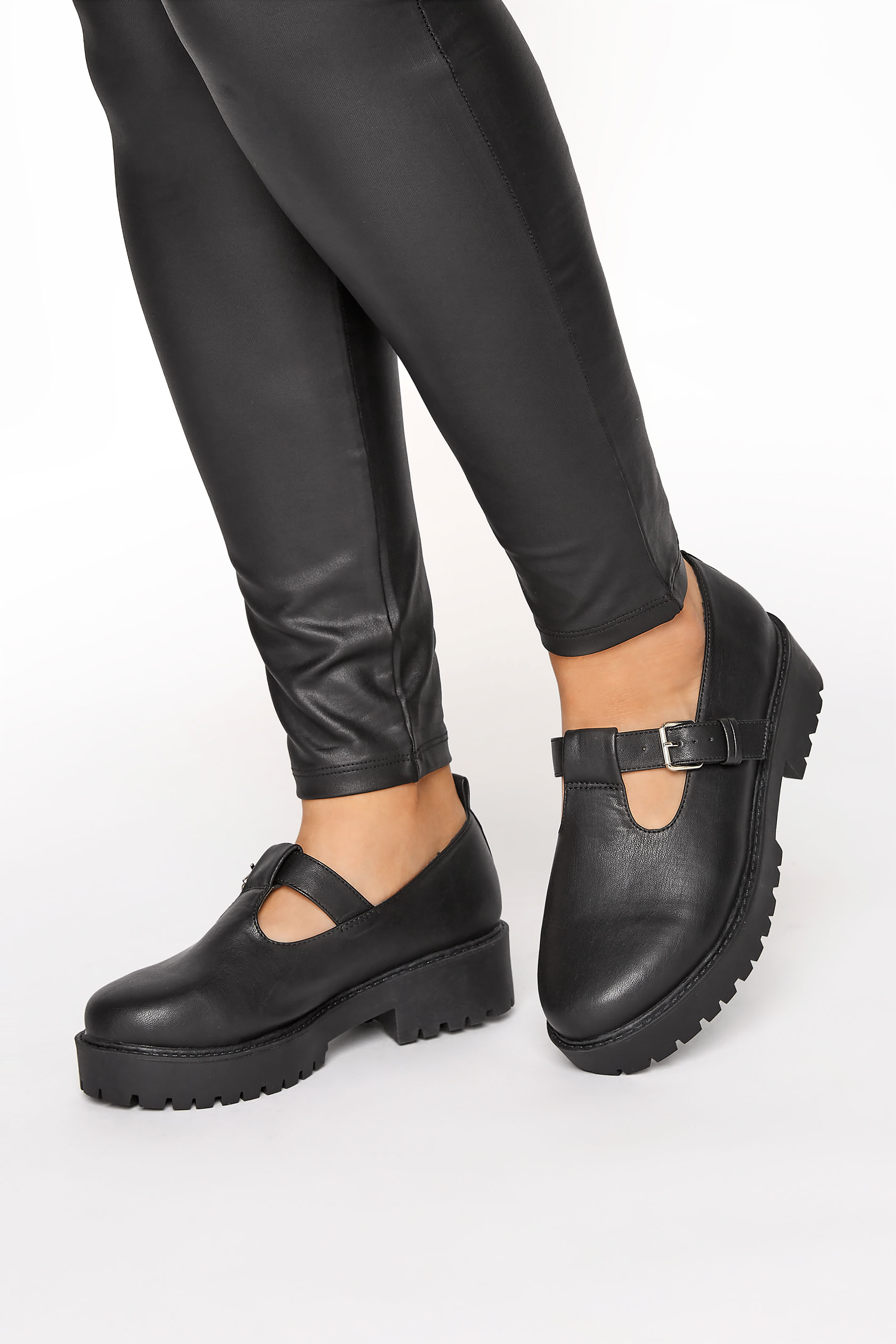 Plus Size LIMITED COLLECTION Black Mary Janes In Extra Wide Fit | Yours Clothing 1