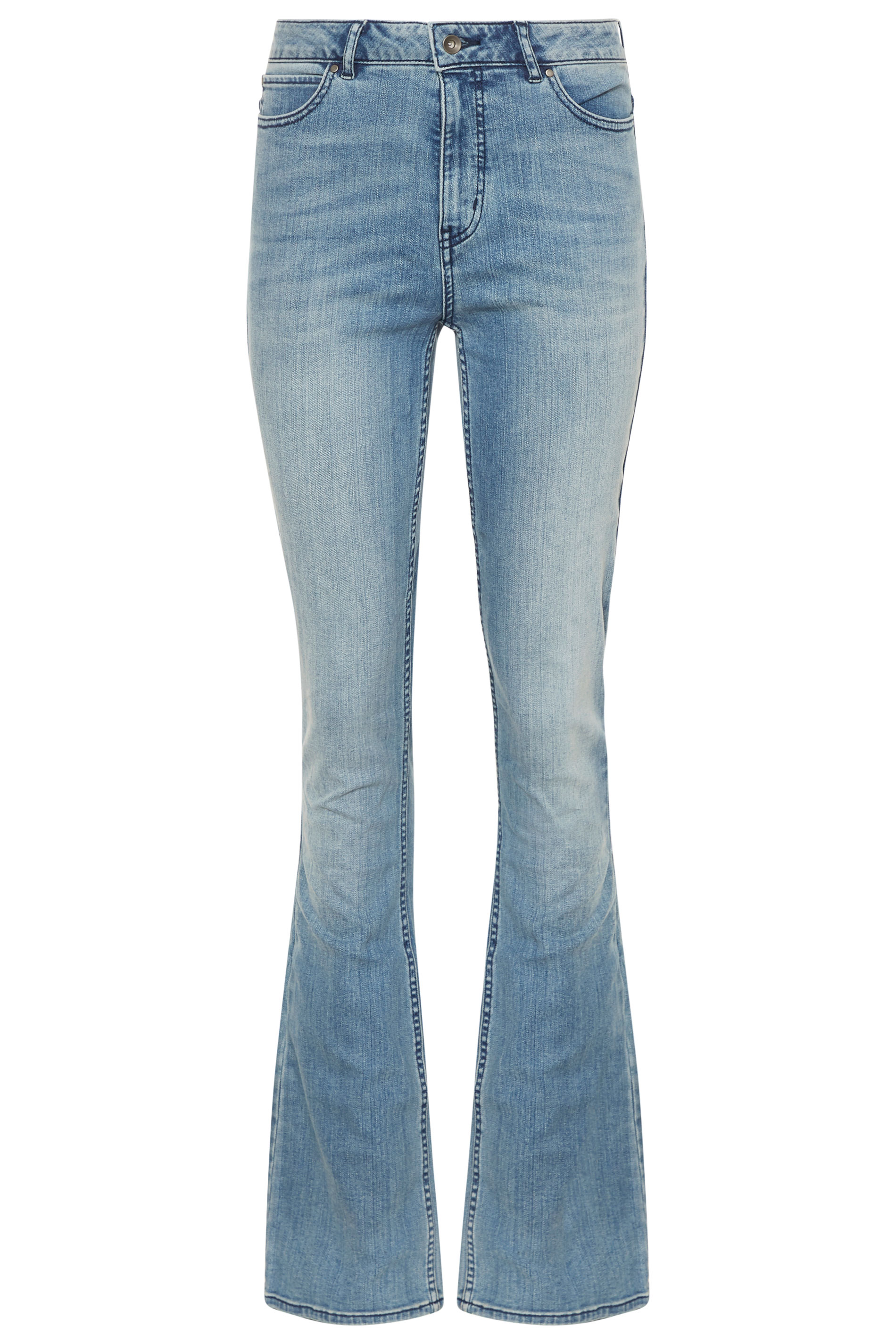 Mid Blue Premium Baby Bootcut Jeans | Long Tall Sally