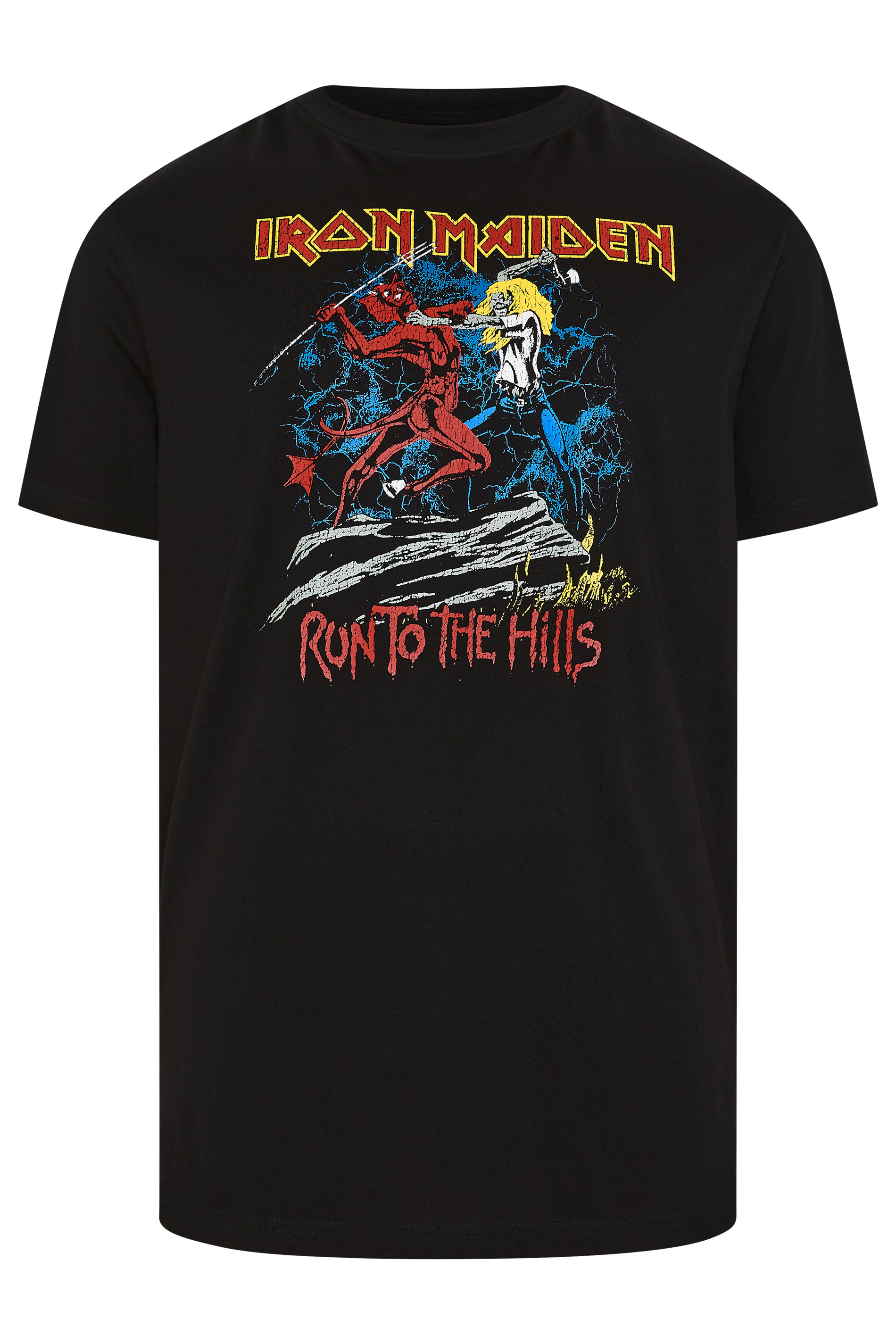 BadRhino Big & Tall Black Extra Long Iron Maiden Graphic T-Shirt | BadRhino 5