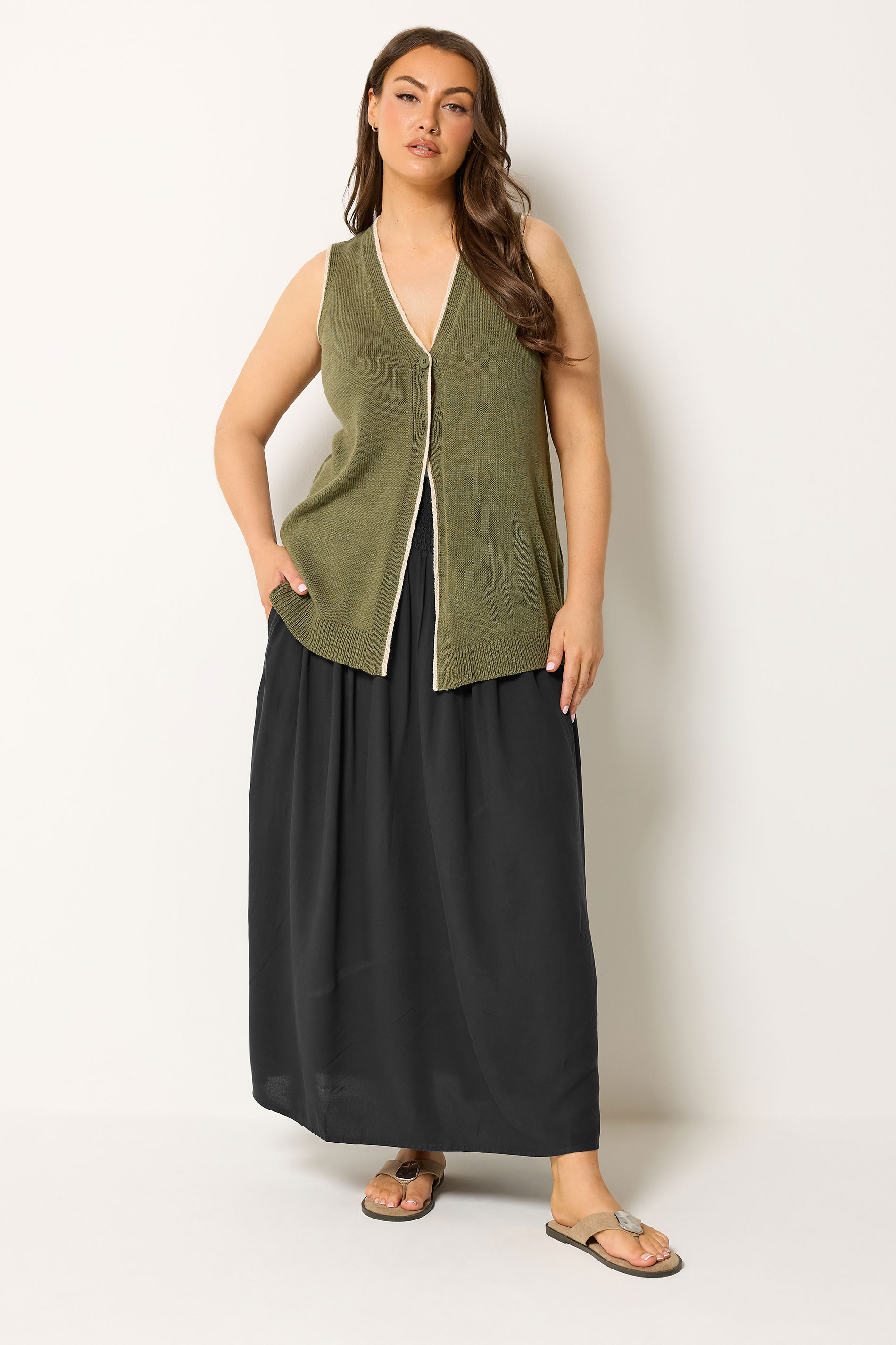 YOURS Plus Size Black Maxi Skirt | Yours Clothing 2