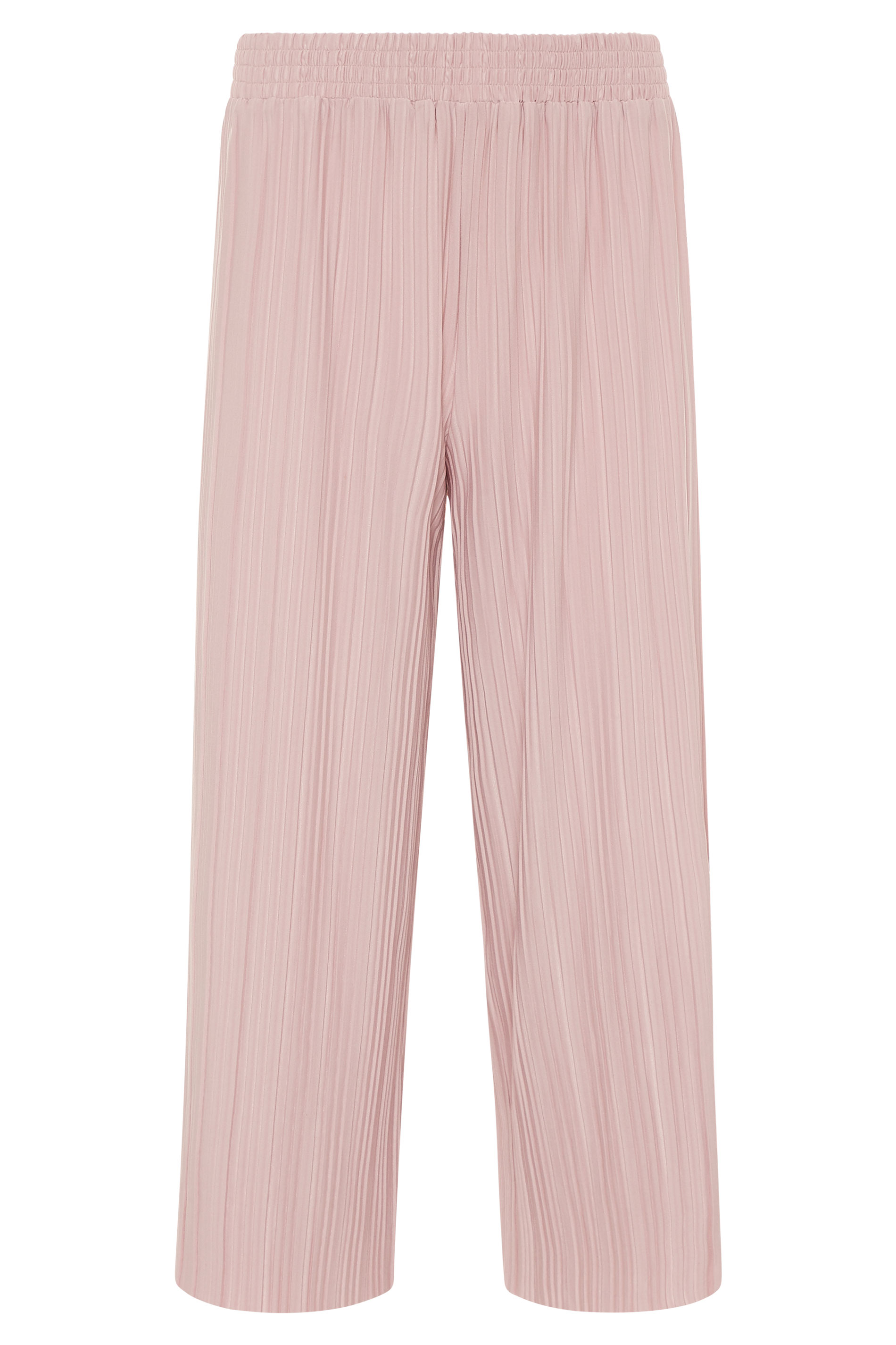 Pink Plisse Culotte Trousers | Long Tall Sally
