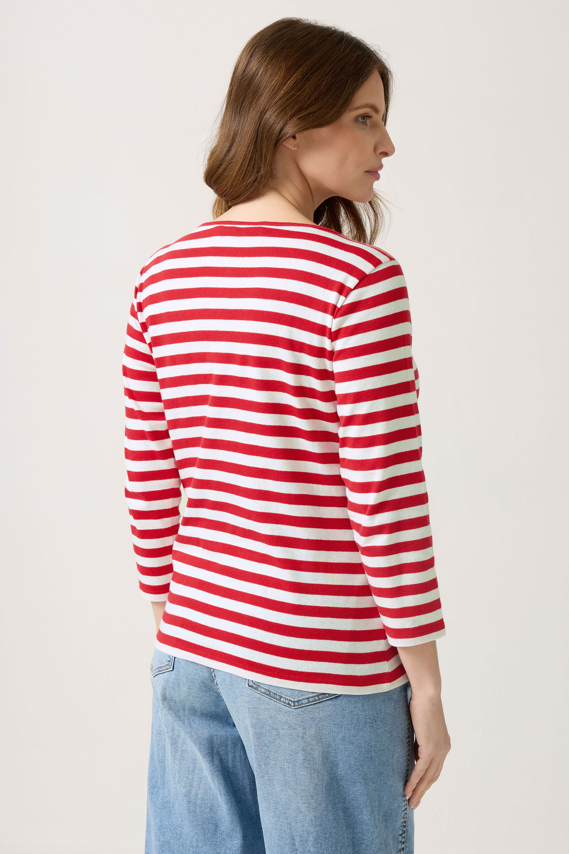 M&Co 2 PACK Red & Blue Stripe Slash Neck Tops | M&Co 5