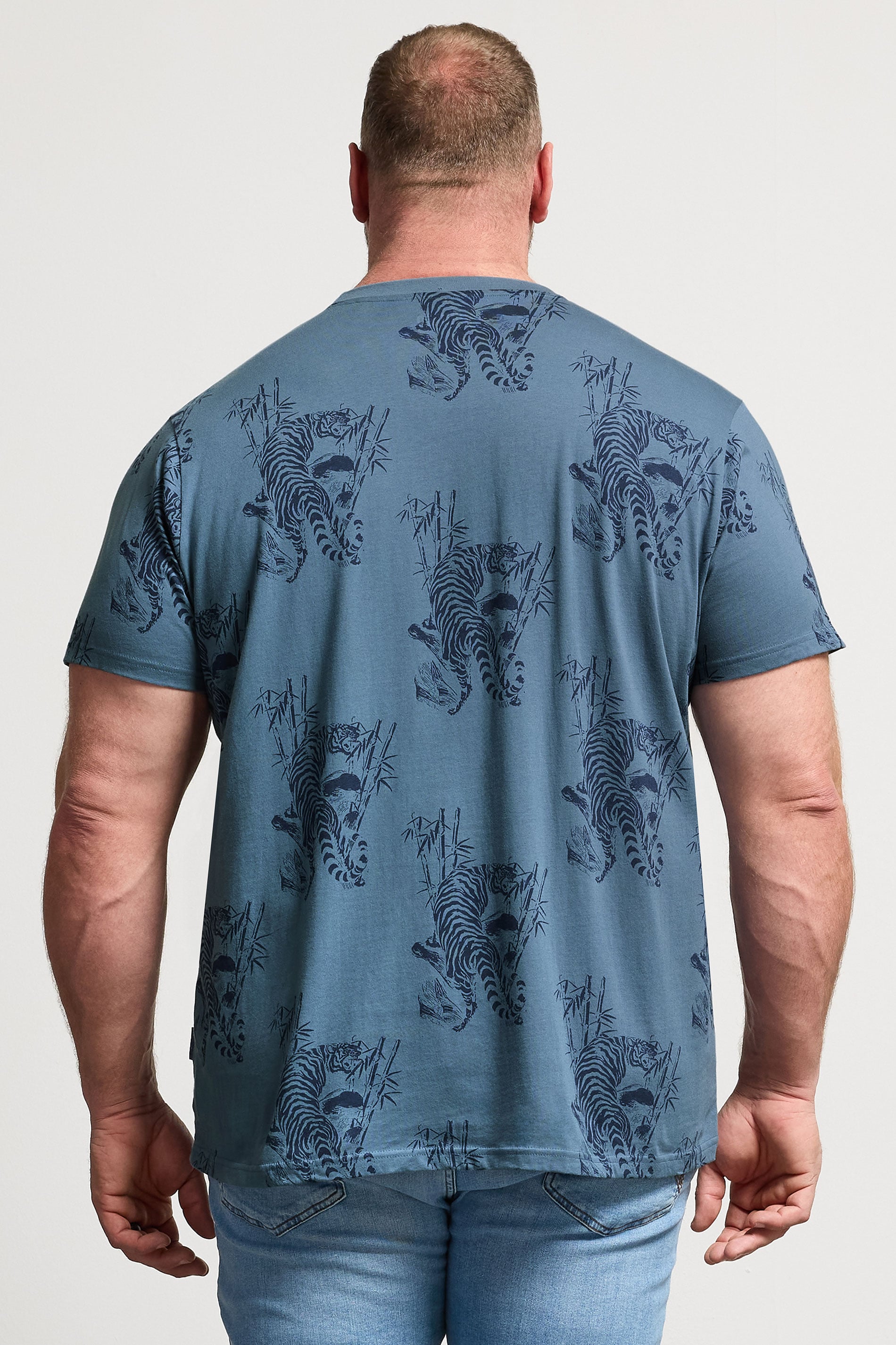 BadRhino Big & Tall Light Blue Tiger Graphic T-Shirt | BadRhino 4