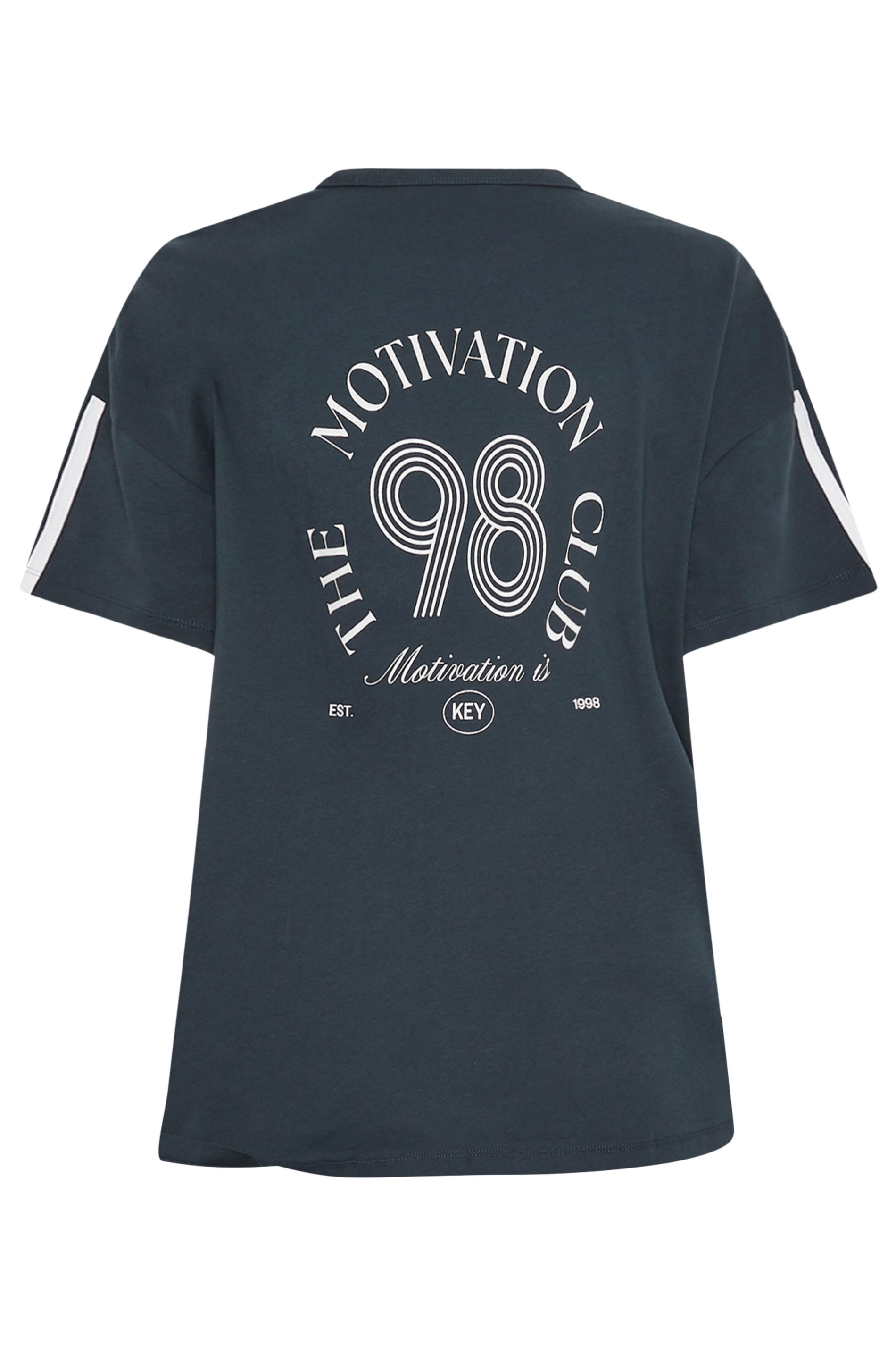 YOURS ACTIVE Plus Size Navy Blue 'The Motivation Club' T-Shirt | Yours Clothing 8