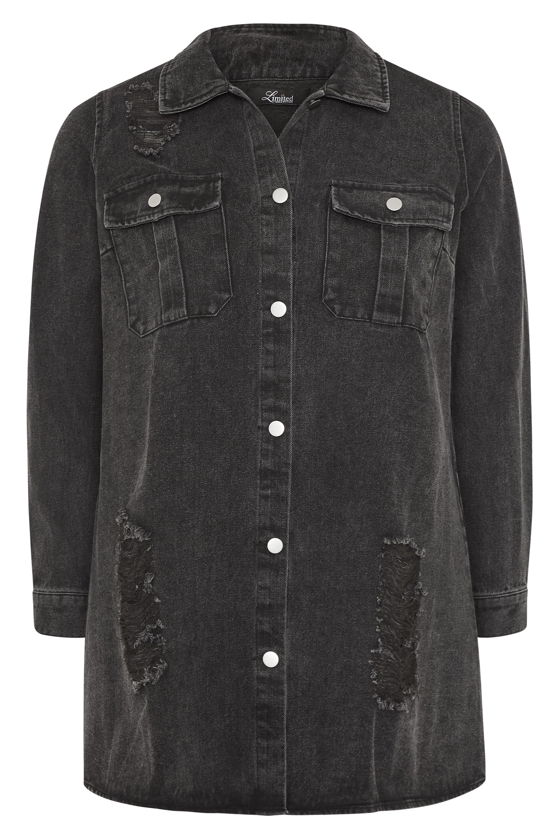black denim shacket