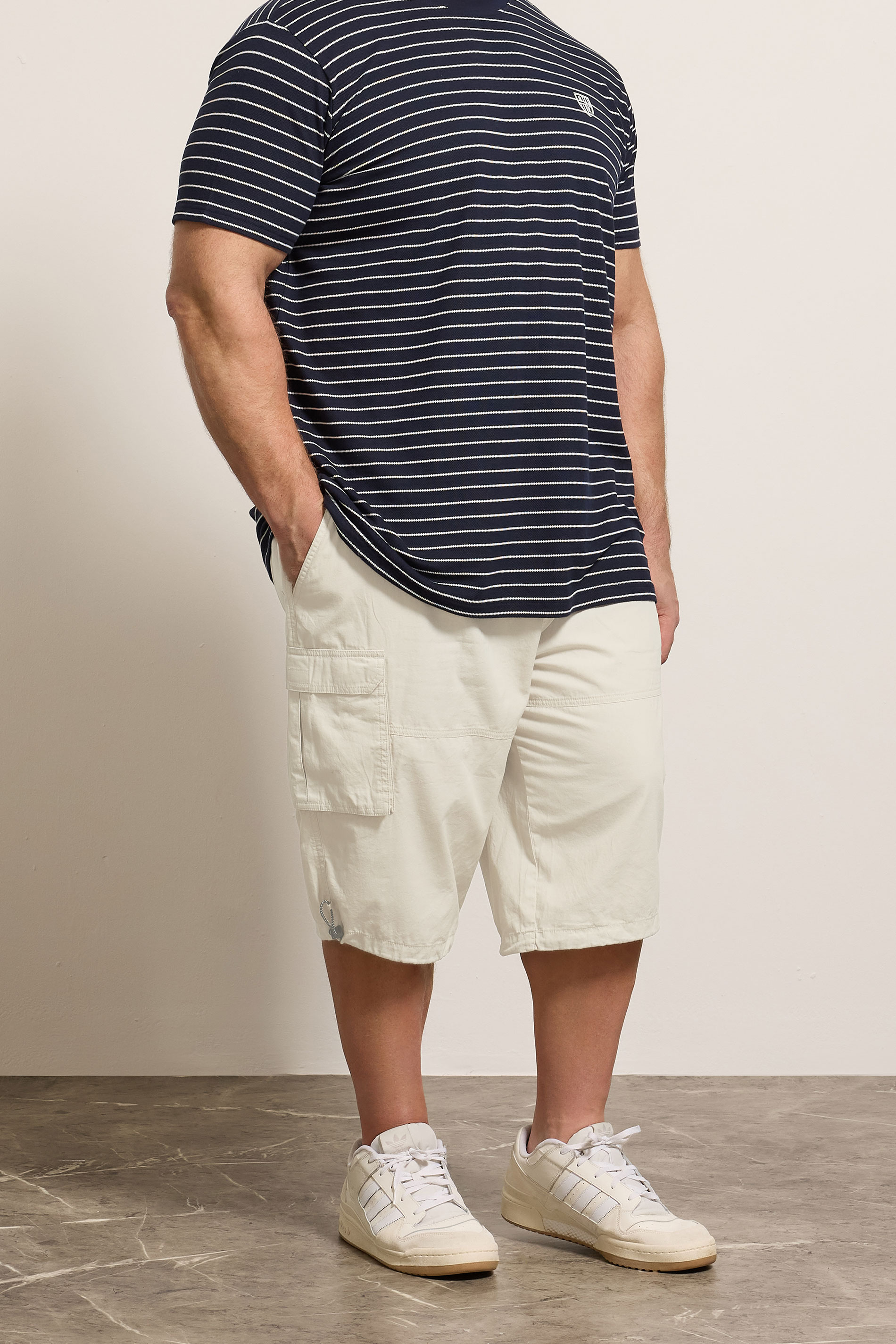 BadRhino Big & Tall Stone Brown Long Length Cargo Shorts | BadRhino 3