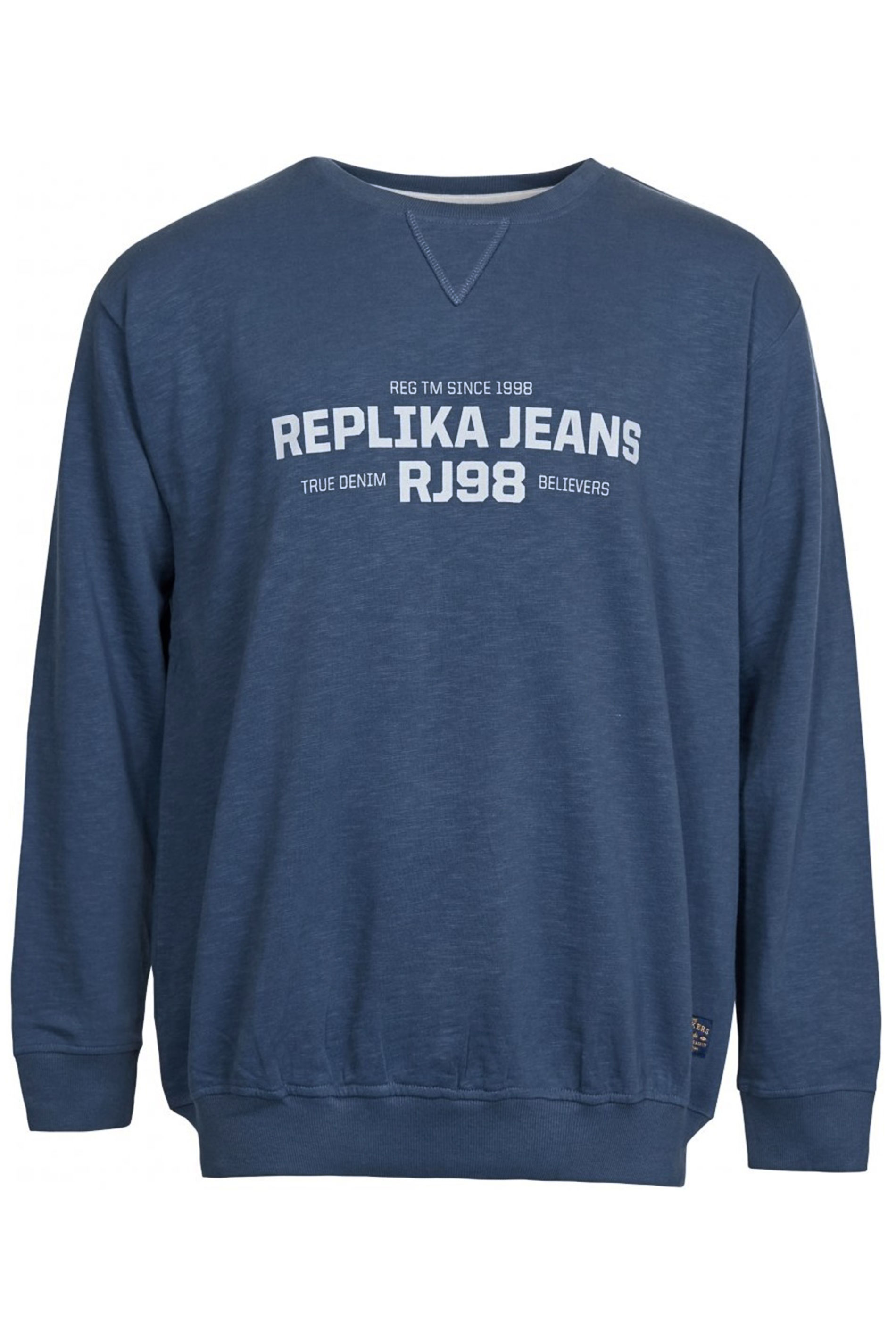 REPLIKA Big & Tall Navy Blue Logo Sweatshirt 1