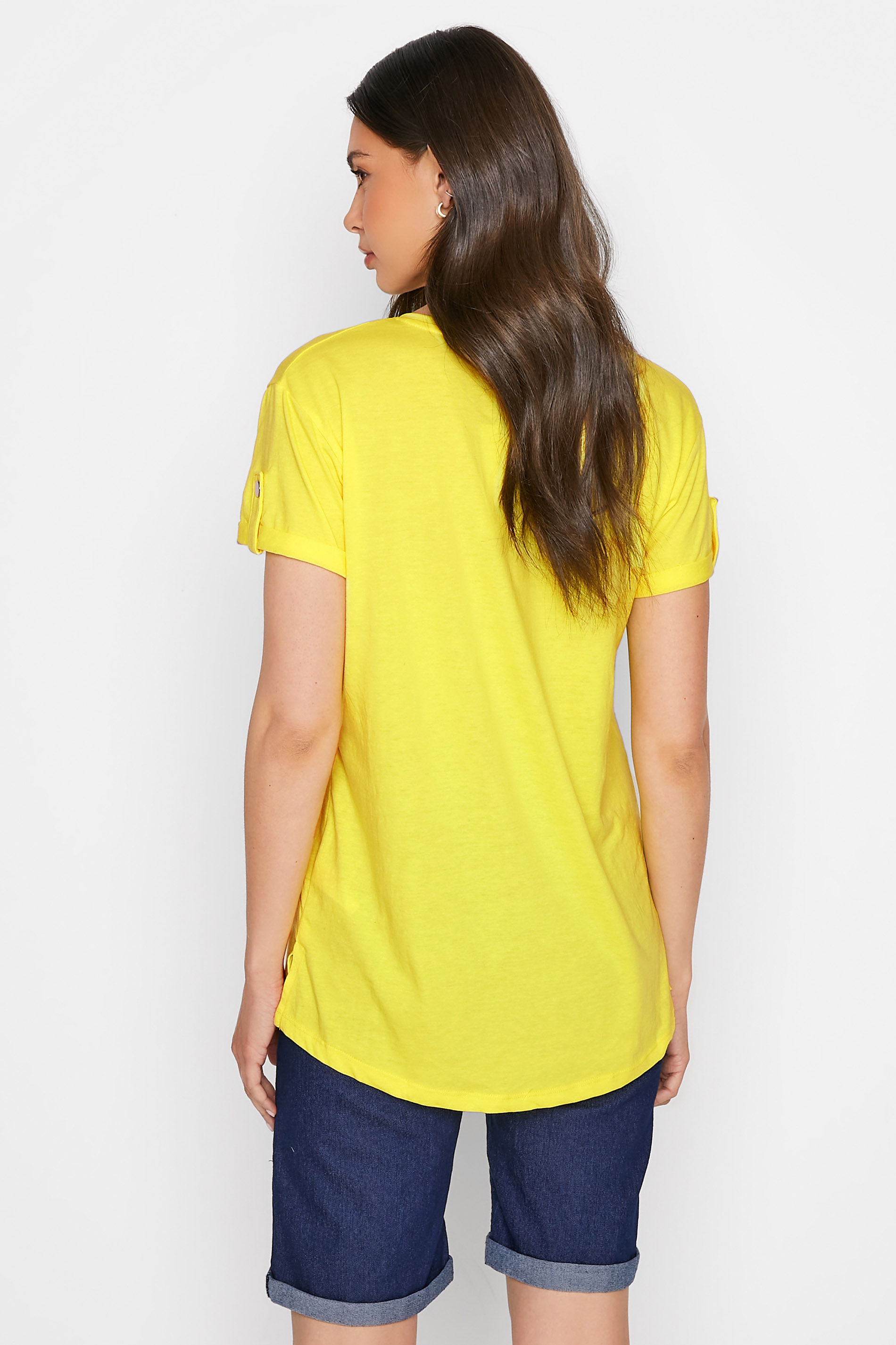 Tall Women's LTS Bright Yellow Short Sleeve Pocket T-Shirt | Long Tall Sally 3