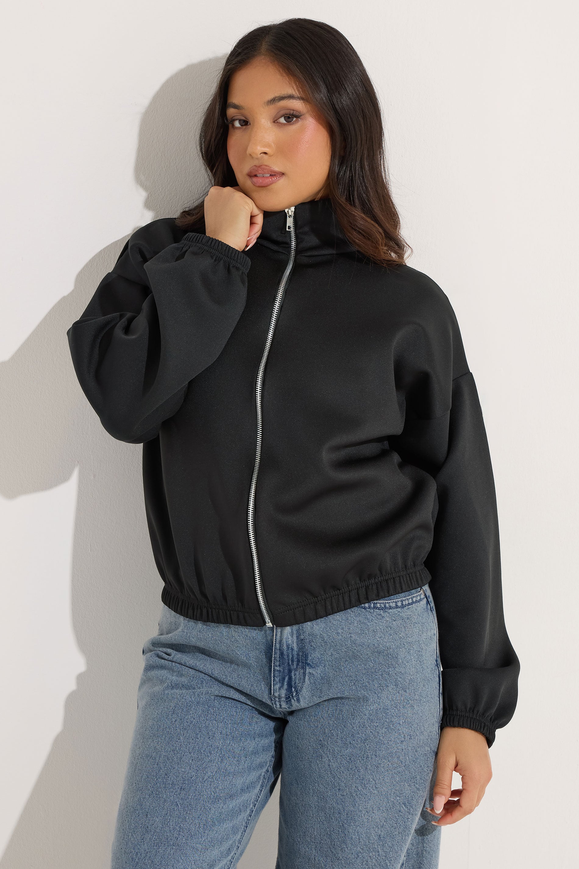 PixieGirl Petite Women's Black Funnel Neck Jacket | PixieGirl 3