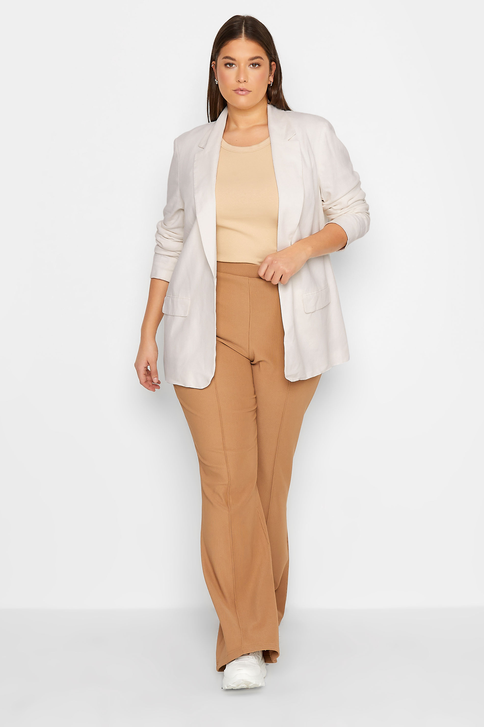 LTS Tall Women's White Linen Look Blazer | Long Tall Sally  2