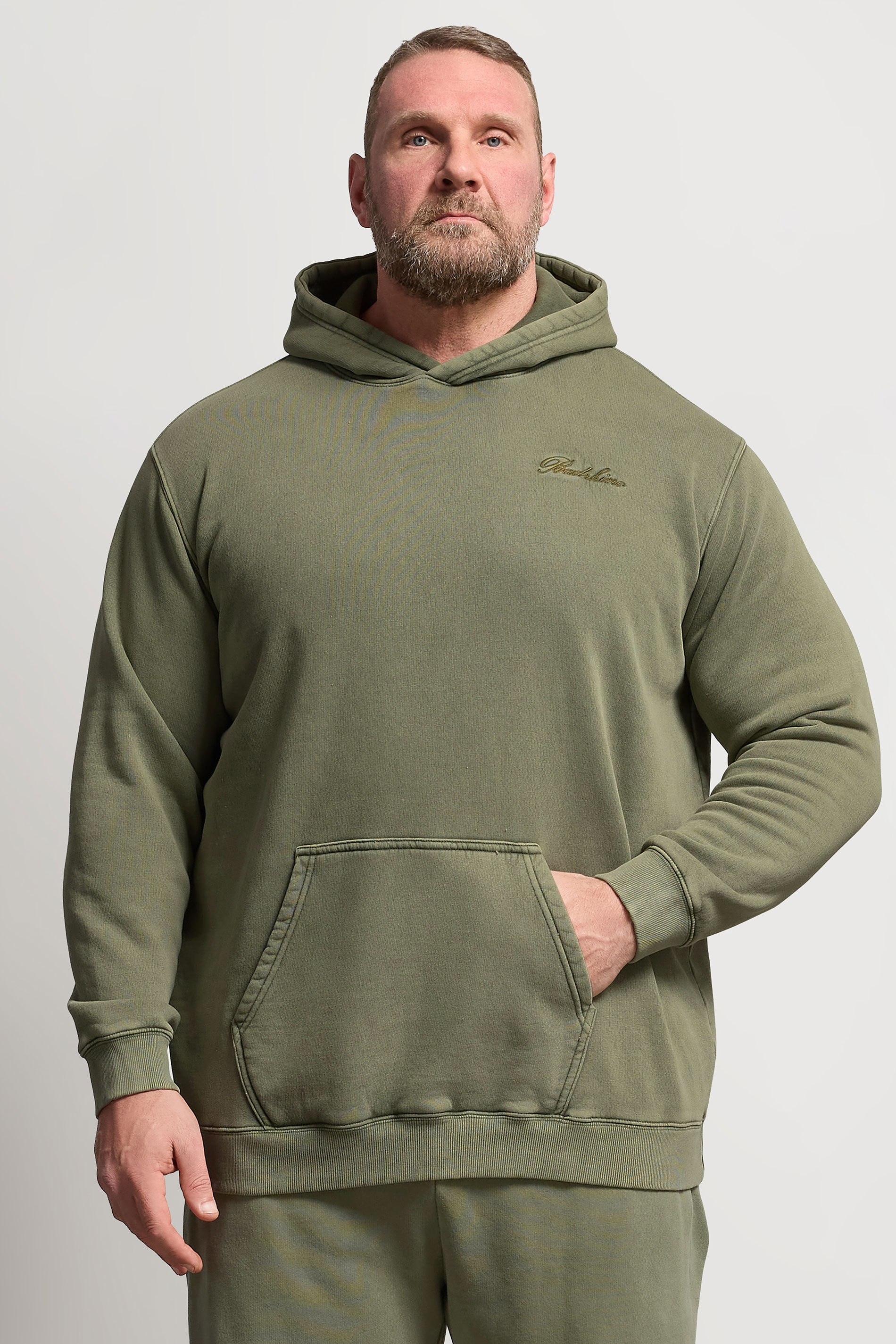 BadRhino Big & Tall Green Sun Bleached Hoodie | BadRhino 1